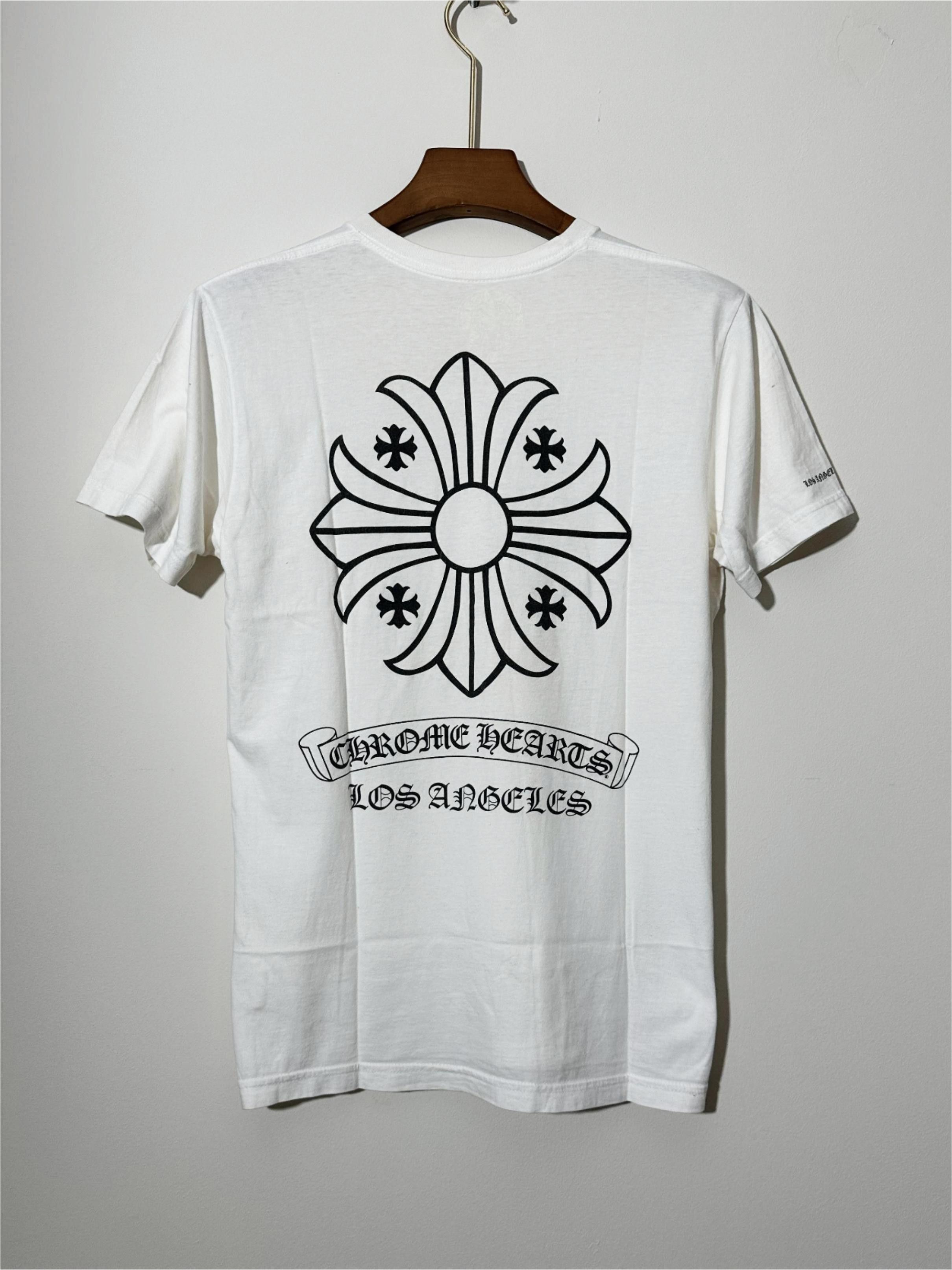 image of Vingage Chrome Hearts La Classic Short Sleeve in White, Men's (Size Medium)