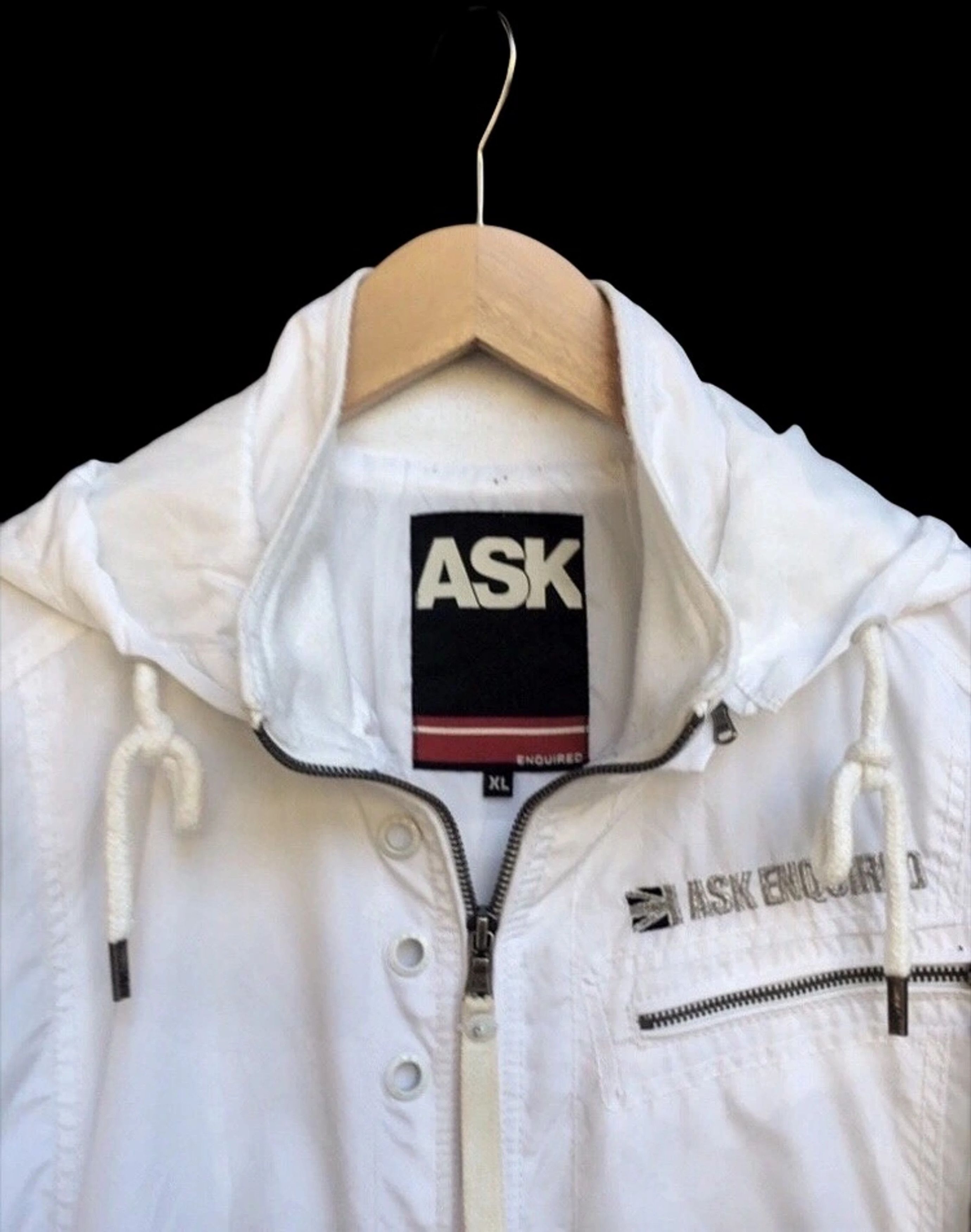 Japanese Brand Ask Enquaired Windbreaker Jacket With Hoodies Size US M / EU 48-50 / 2 - 4 Thumbnail