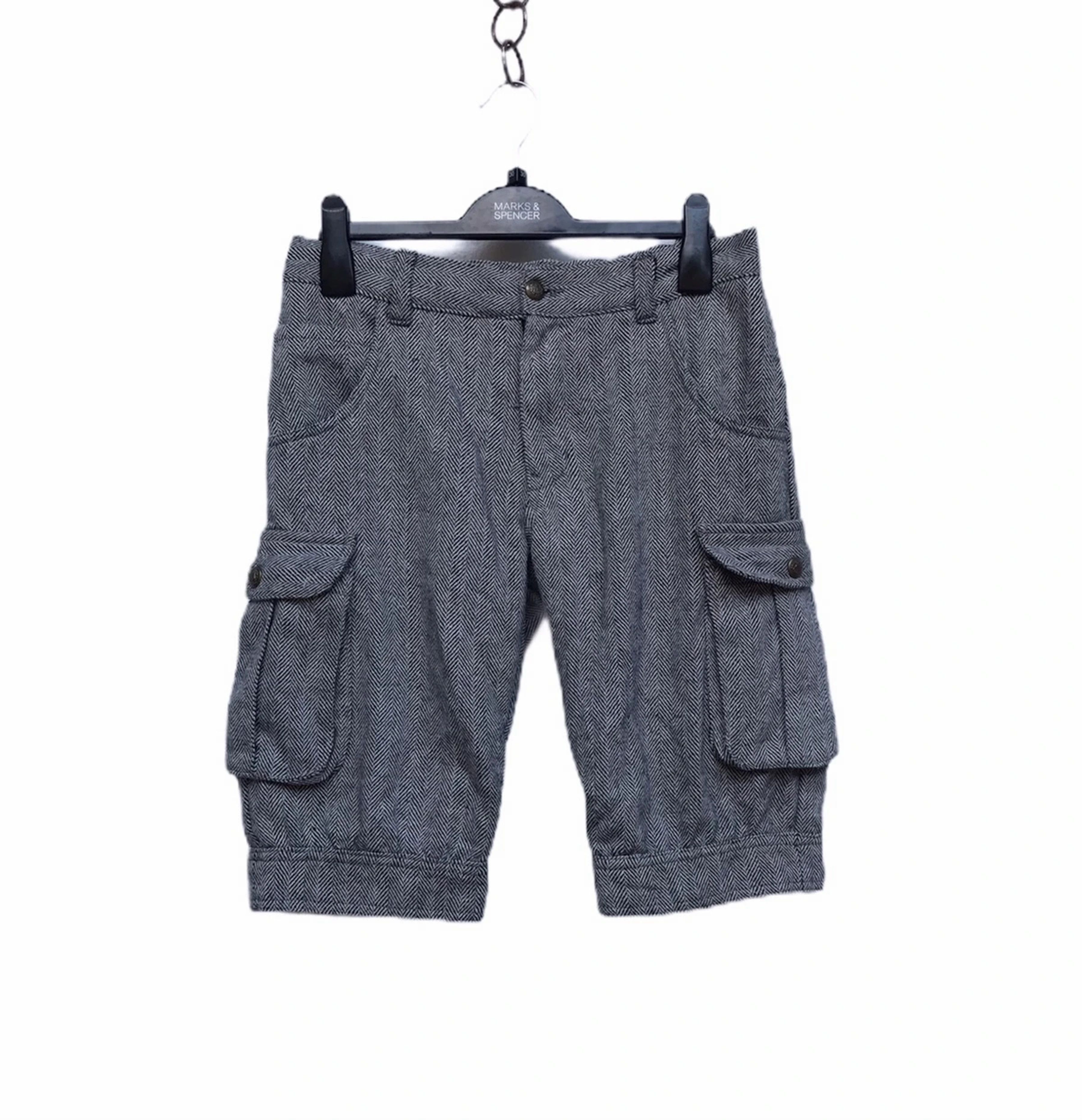 Japanese Brand Galfit Wool Cargo Short Pants Size US 28 / EU 44 - 2 Thumbnail