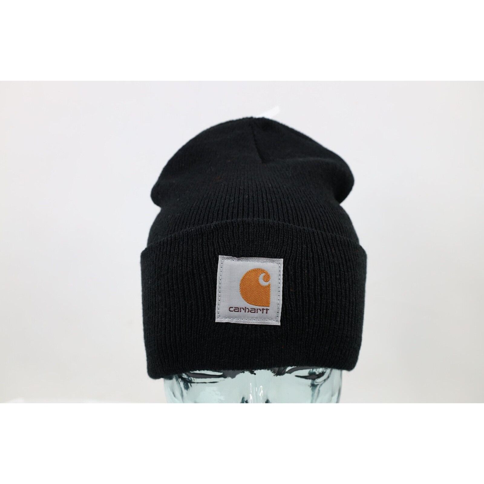 Carhartt New Carhartt Spell Out Box Logo Knit Winter Beanie Hat Black Size ONE SIZE - 2 Thumbnail