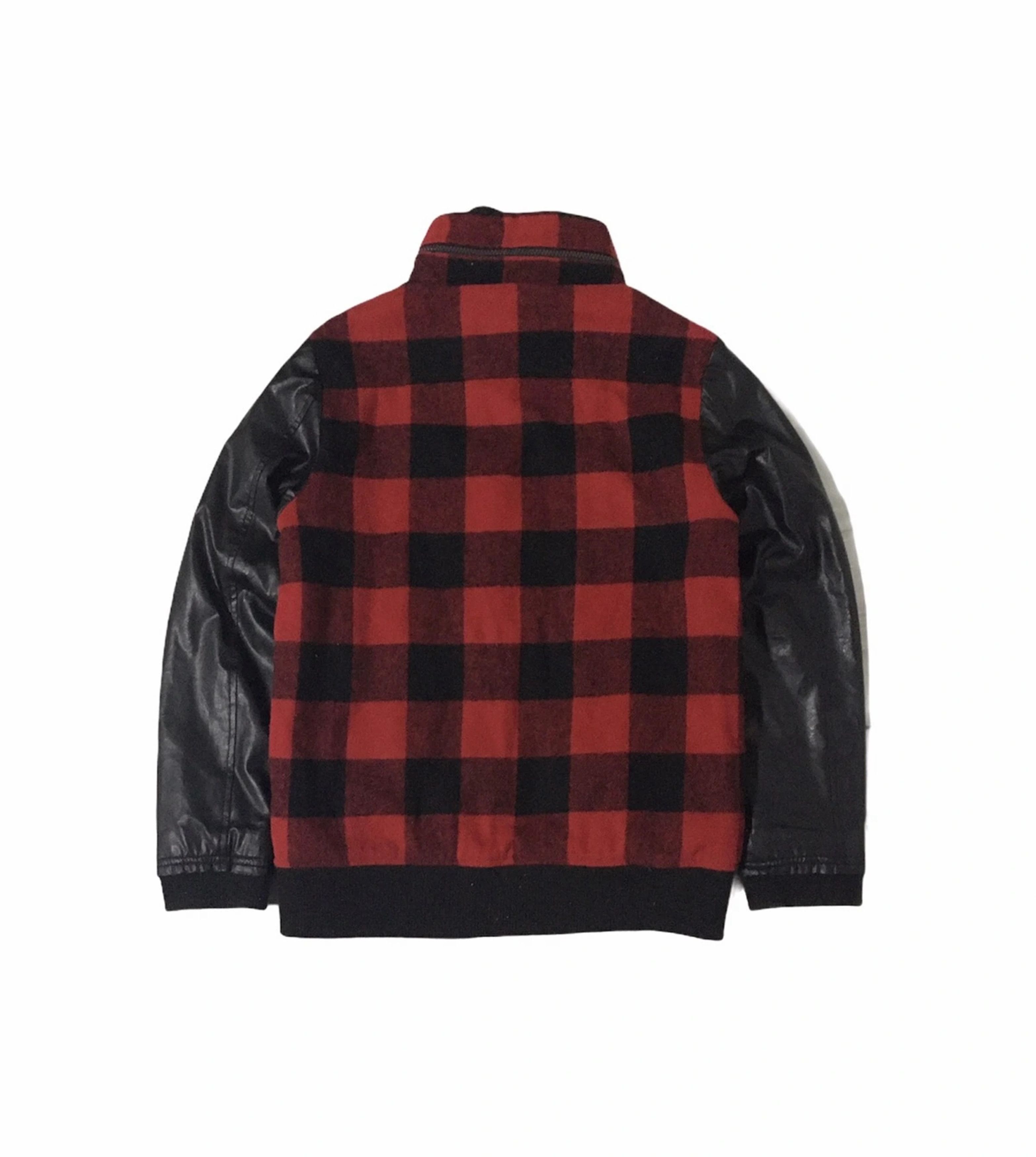 Vintage Penty&Rock 1972 Military Check Jacket With Leather Sleeve Size US S / EU 44-46 / 1 - 2 Thumbnail