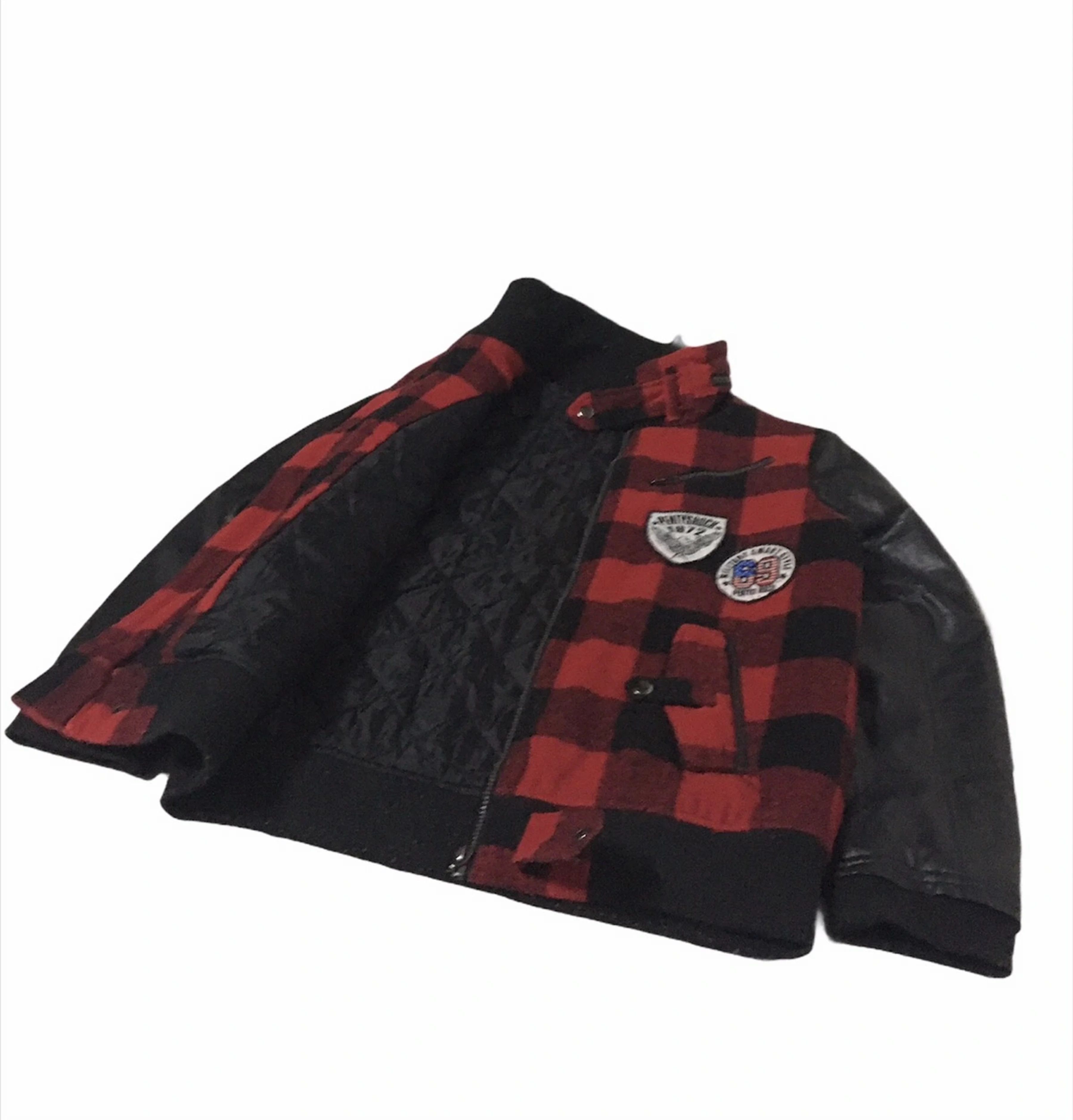 Vintage Penty&Rock 1972 Military Check Jacket With Leather Sleeve Size US S / EU 44-46 / 1 - 5 Thumbnail
