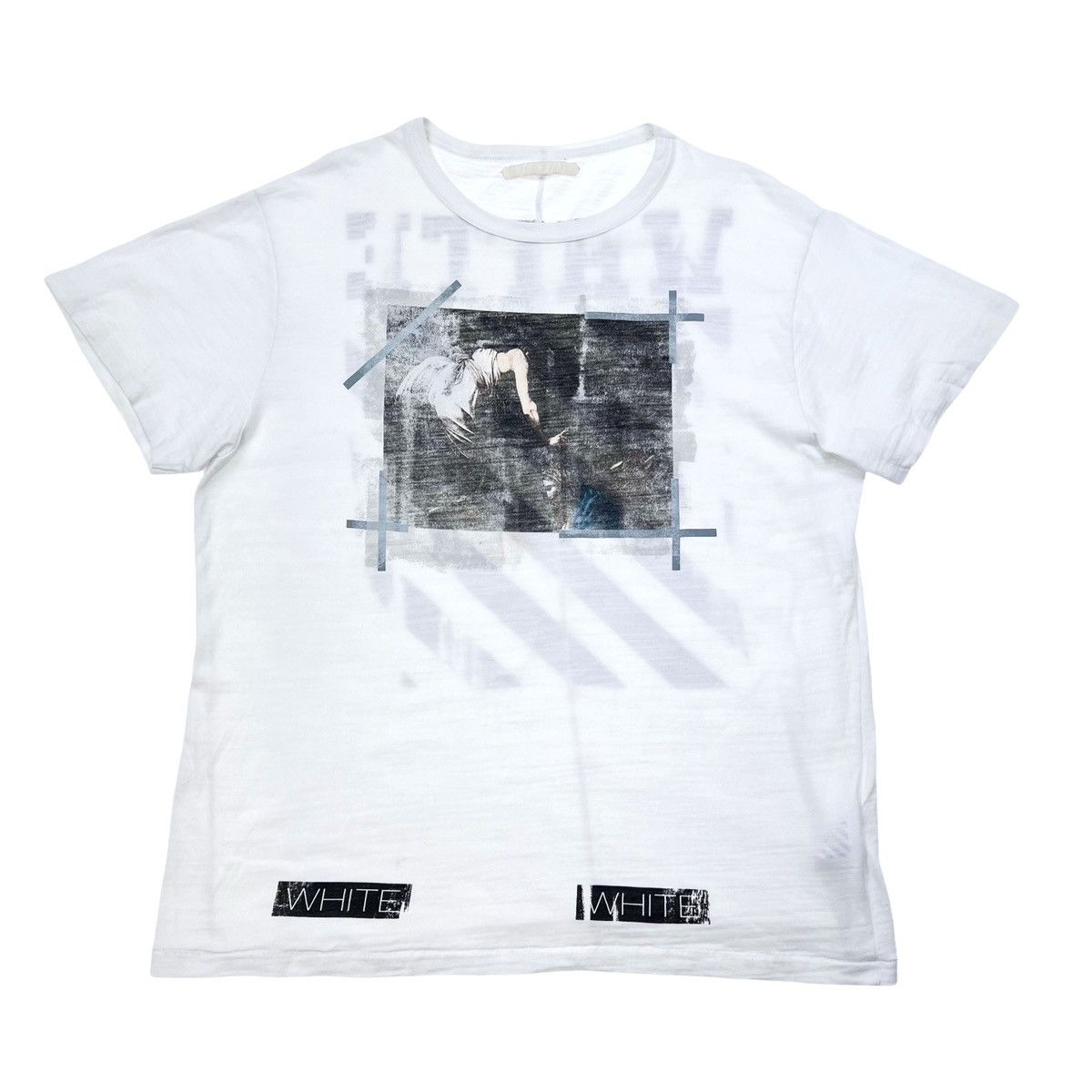 Off-White Off-White Caravaggio White T Shirt Size US L / EU 52-54 / 3 - 2 Thumbnail