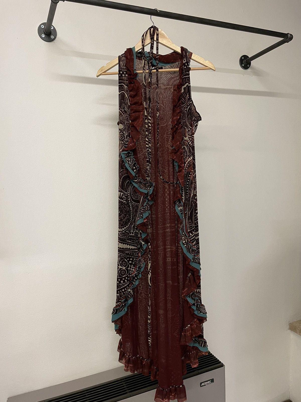 Jean Paul Gaultier 1990’s tribal mesh dress tattoo printed shirt woman vintage Size ONE SIZE - 11 Thumbnail