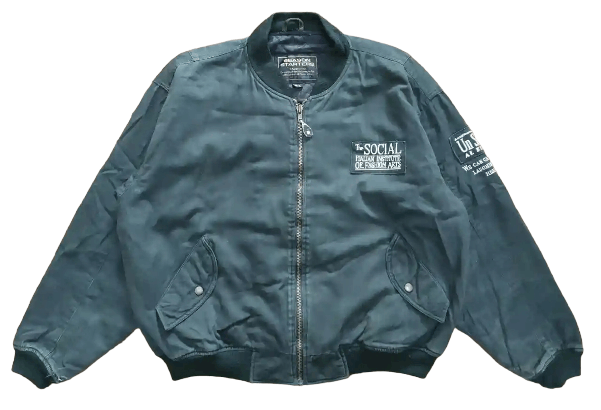 Vintage Vintage The Social Bomber Jacket Size US L / EU 52-54 / 3 - 1 Thumbnail