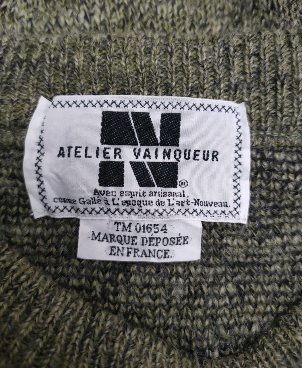Homespun Knitwear Vintage Atelier Vainqueur Wool Knitted Sweater Size US L / EU 52-54 / 3 - 5 Thumbnail