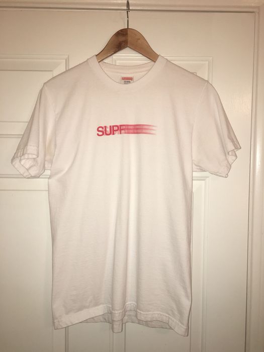 Supreme motion logo store tee white