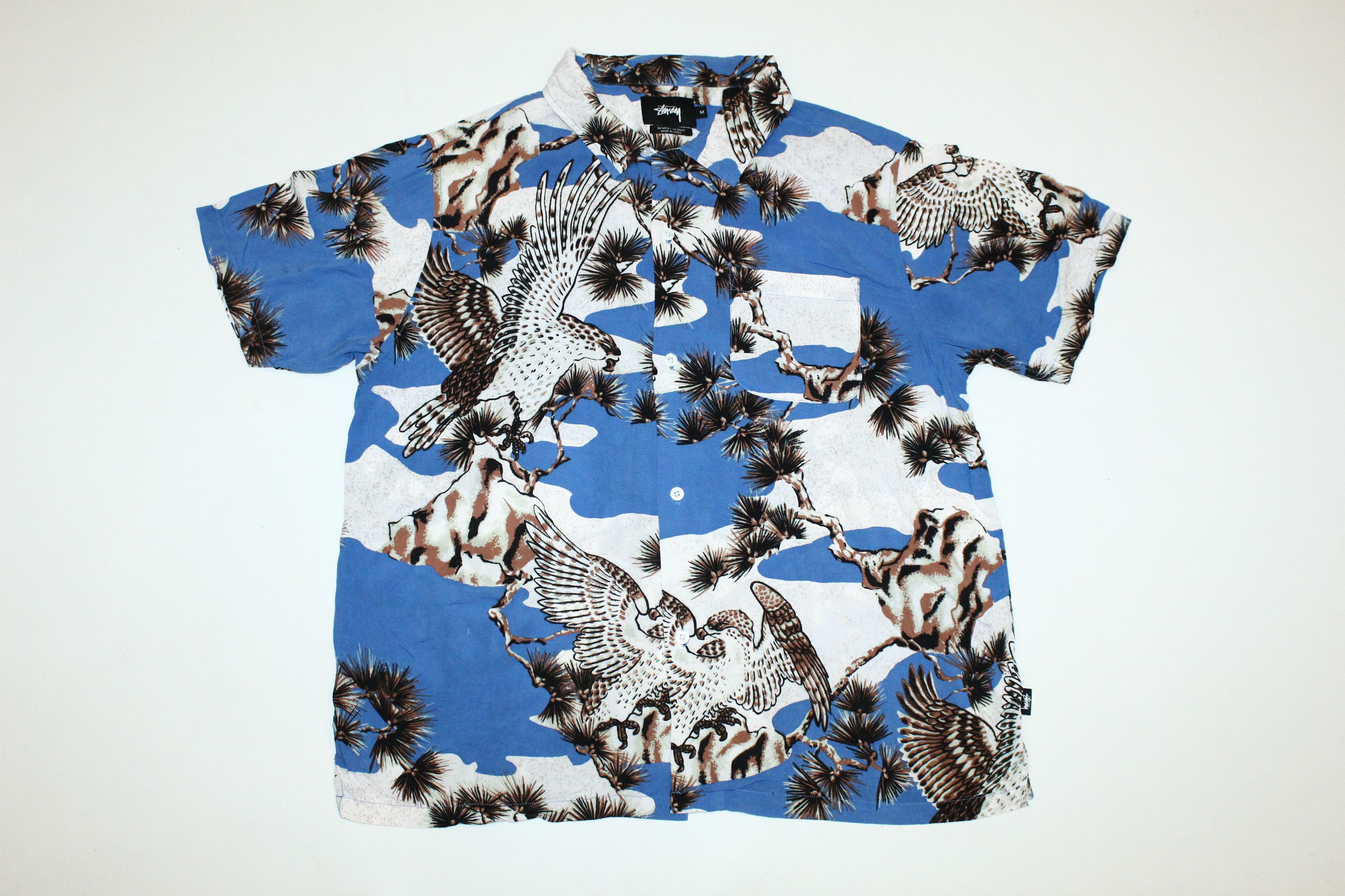 Stussy Stussy Japanese Style Eagle Print Viscose Hawaiian Shirt Size US M / EU 48-50 / 2 - 7 Thumbnail