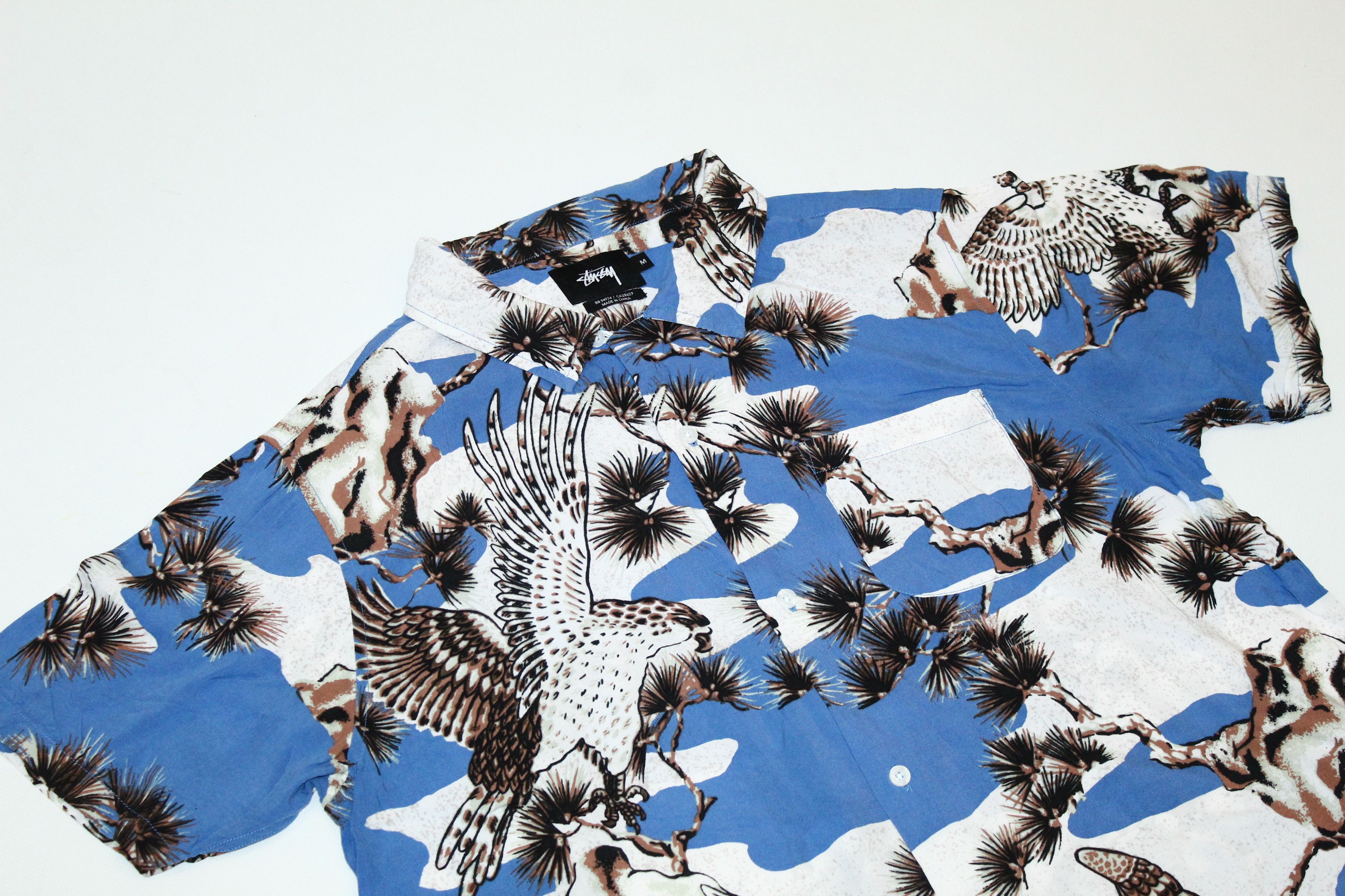 Stussy Stussy Japanese Style Eagle Print Viscose Hawaiian Shirt Size US M / EU 48-50 / 2 - 2 Thumbnail