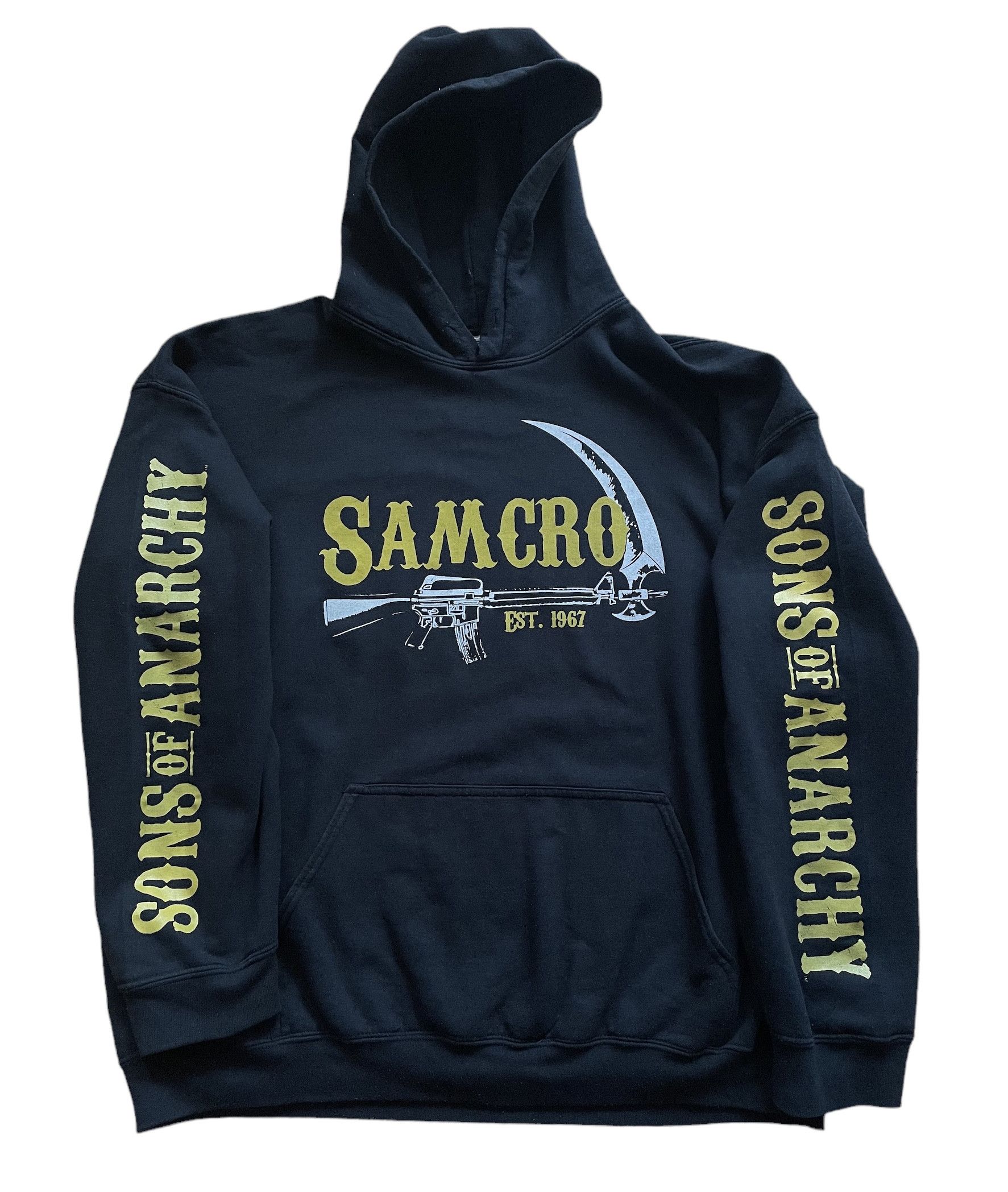 Band Tees × Vintage Vintage Sons Of Anarchy Samcro Hoodie Sweatshirt Rare Size US XXL / EU 58 / 5 - 1 Thumbnail
