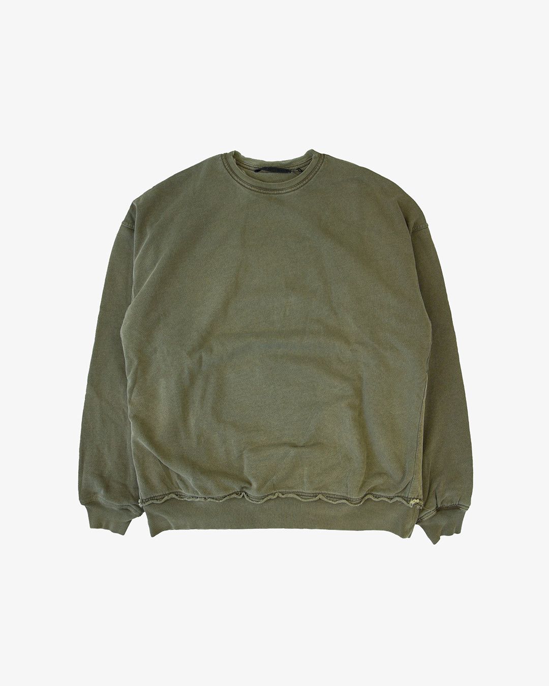 image of Haider Ackermann Aw14 Perth Double Layer Crewneck in Green, Men's (Size Medium)