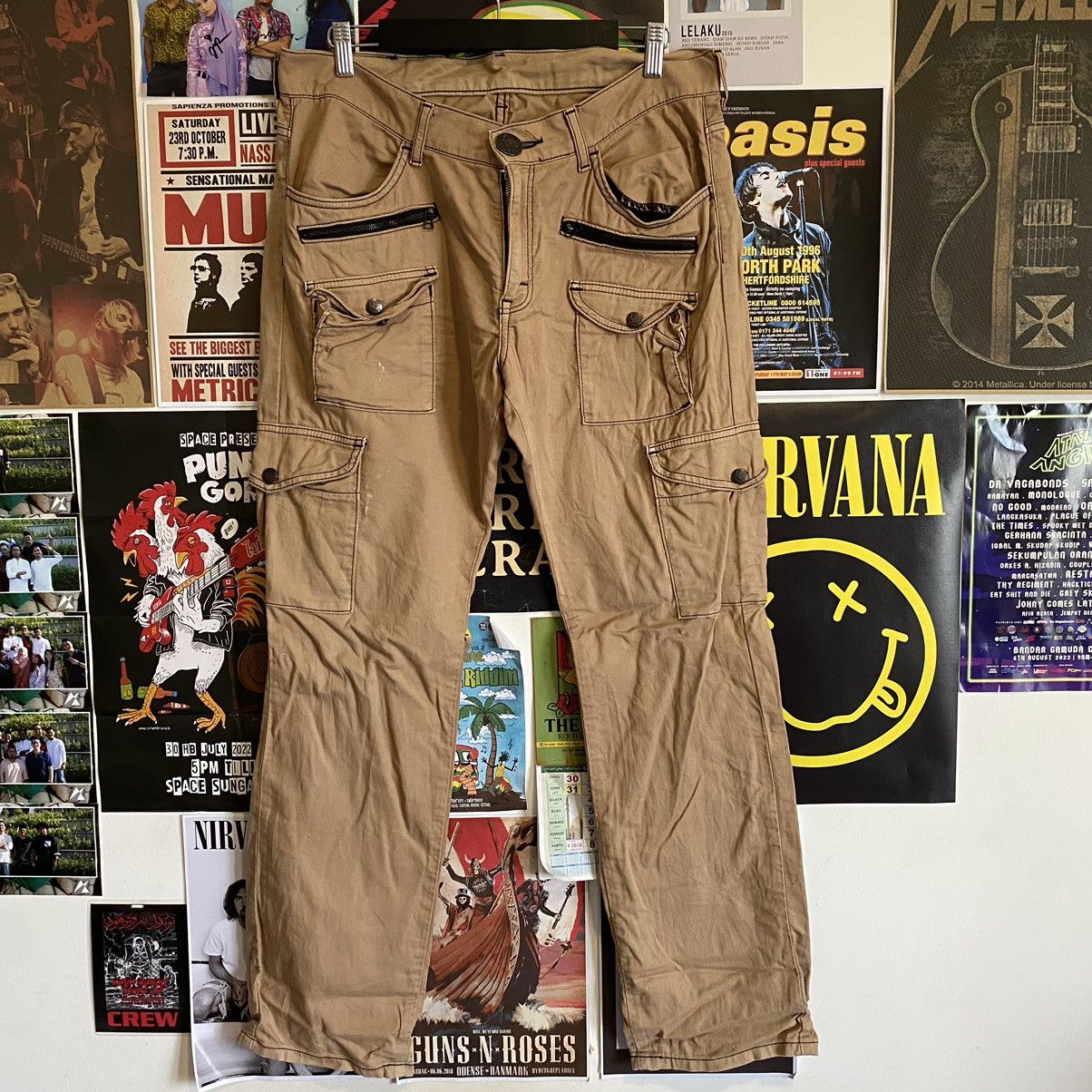 Lee Vintage Lee Buckle Back Tactical Cargo Pants Size US 35 - 1 Thumbnail