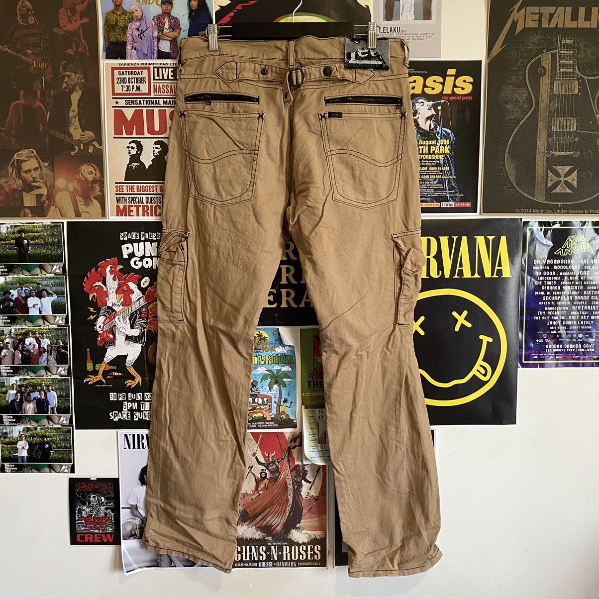 Lee Vintage Lee Buckle Back Tactical Cargo Pants Size US 35 - 8 Thumbnail