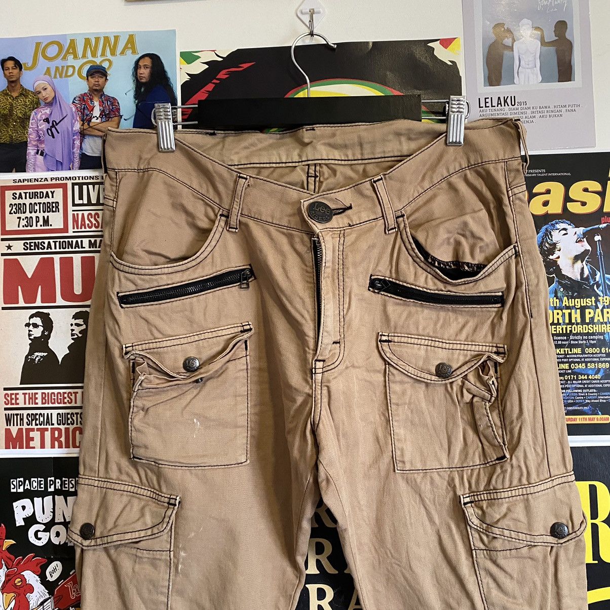 Lee Vintage Lee Buckle Back Tactical Cargo Pants Size US 35 - 3 Thumbnail