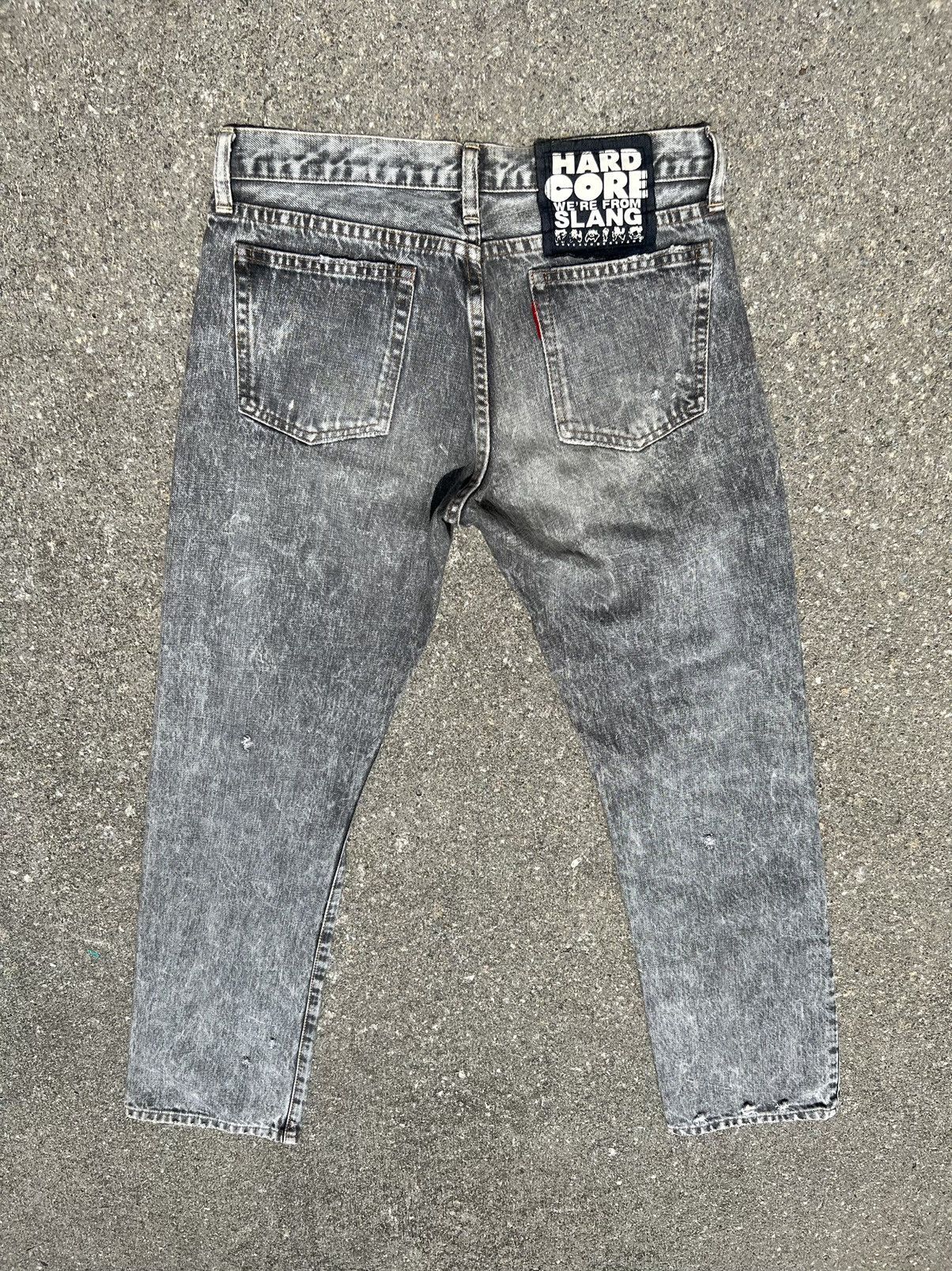 Vintage Vintage RNA Japan Hard Core We're From SLANG Distress Denim Size US 29 - 5 Thumbnail