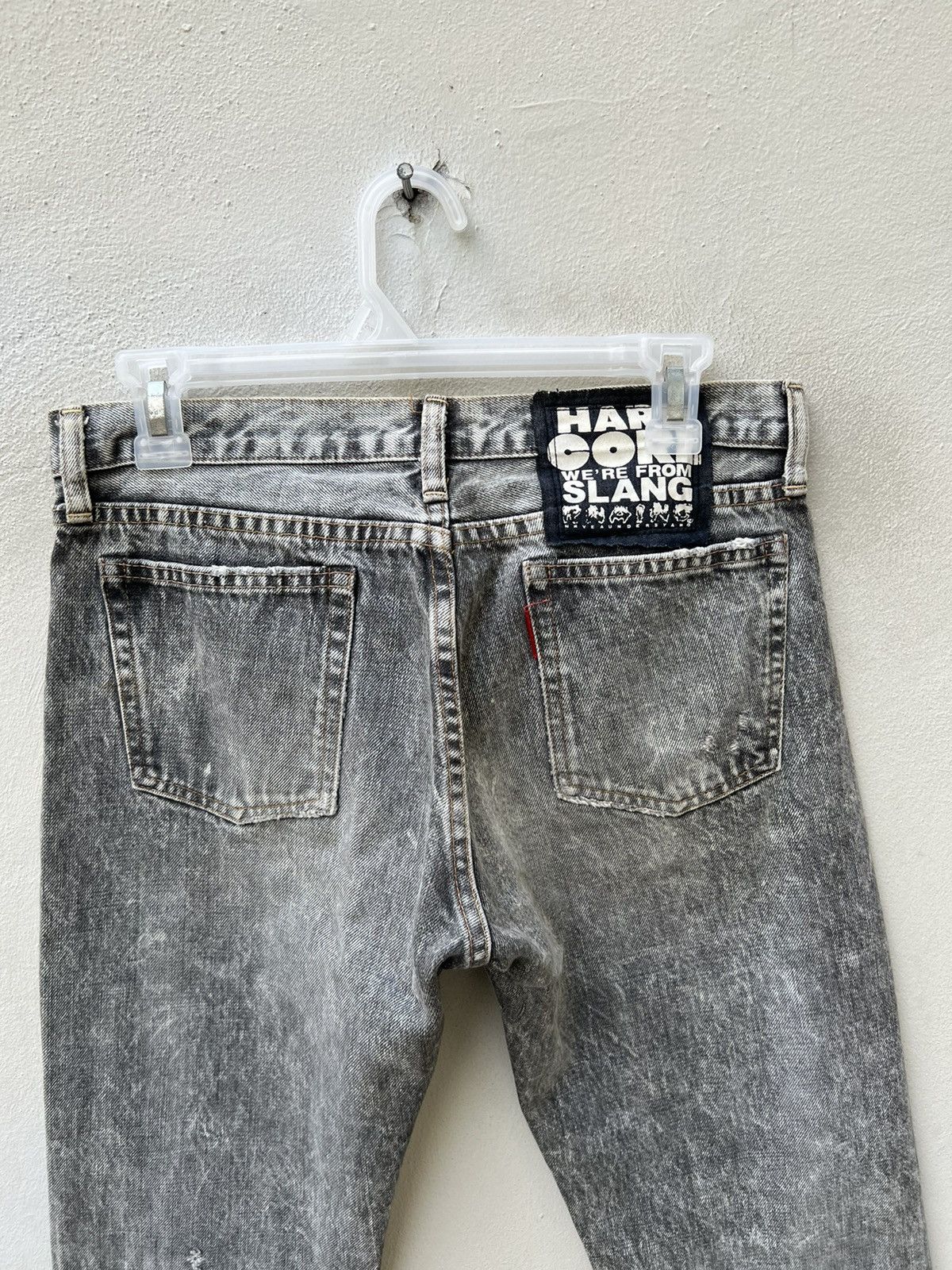 Vintage Vintage RNA Japan Hard Core We're From SLANG Distress Denim Size US 29 - 16 Thumbnail