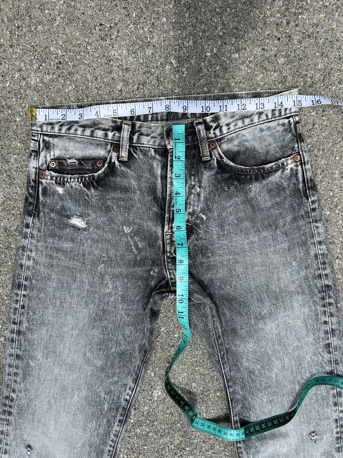 Vintage Vintage RNA Japan Hard Core We're From SLANG Distress Denim Size US 29 - 2 Thumbnail