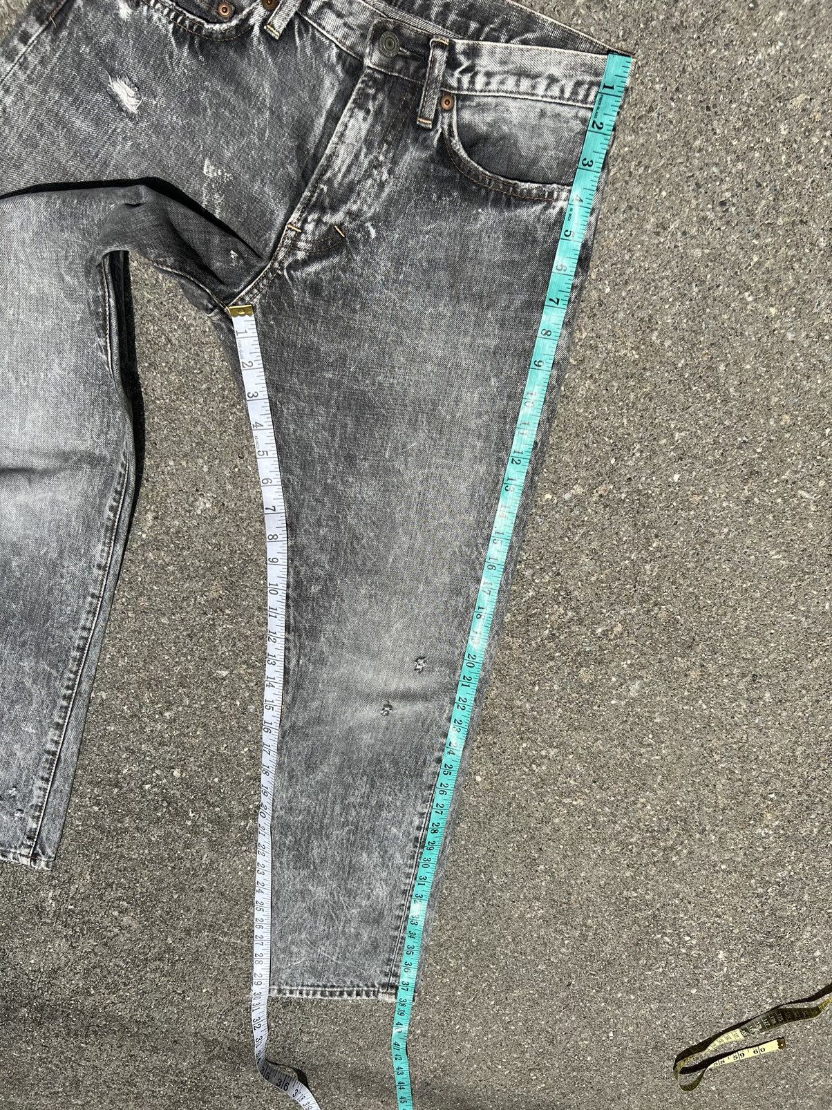 Vintage Vintage RNA Japan Hard Core We're From SLANG Distress Denim Size US 29 - 4 Thumbnail