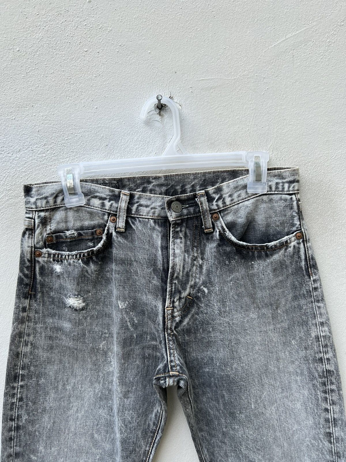 Vintage Vintage RNA Japan Hard Core We're From SLANG Distress Denim Size US 29 - 7 Thumbnail