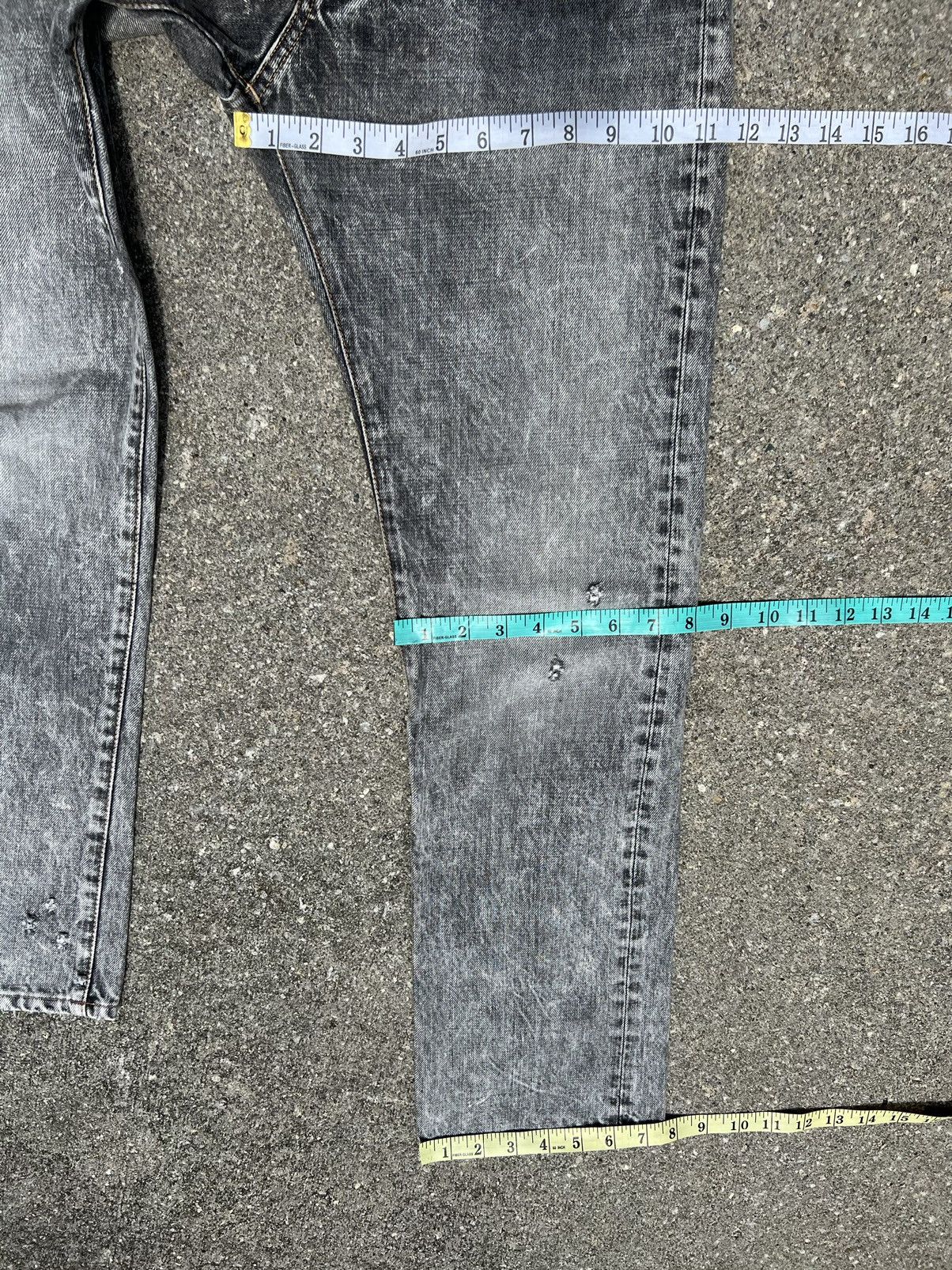 Vintage Vintage RNA Japan Hard Core We're From SLANG Distress Denim Size US 29 - 3 Thumbnail