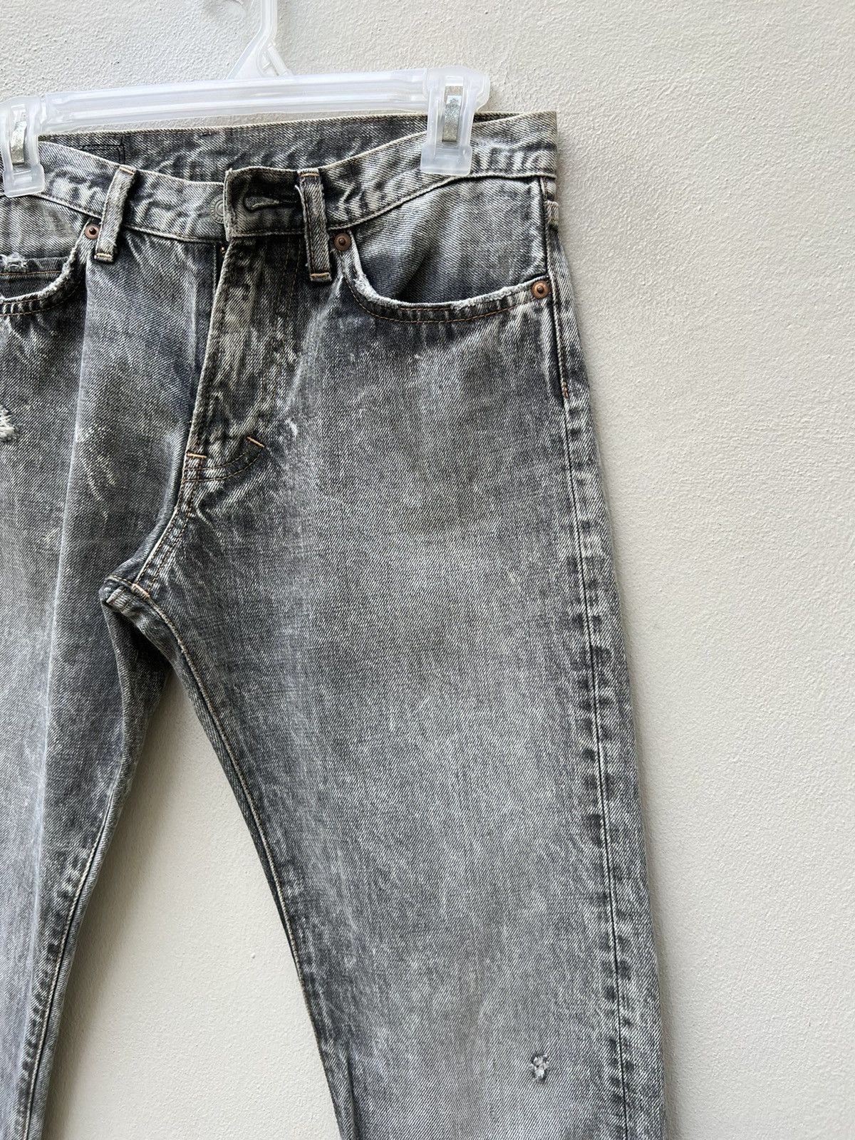 Vintage Vintage RNA Japan Hard Core We're From SLANG Distress Denim Size US 29 - 12 Thumbnail
