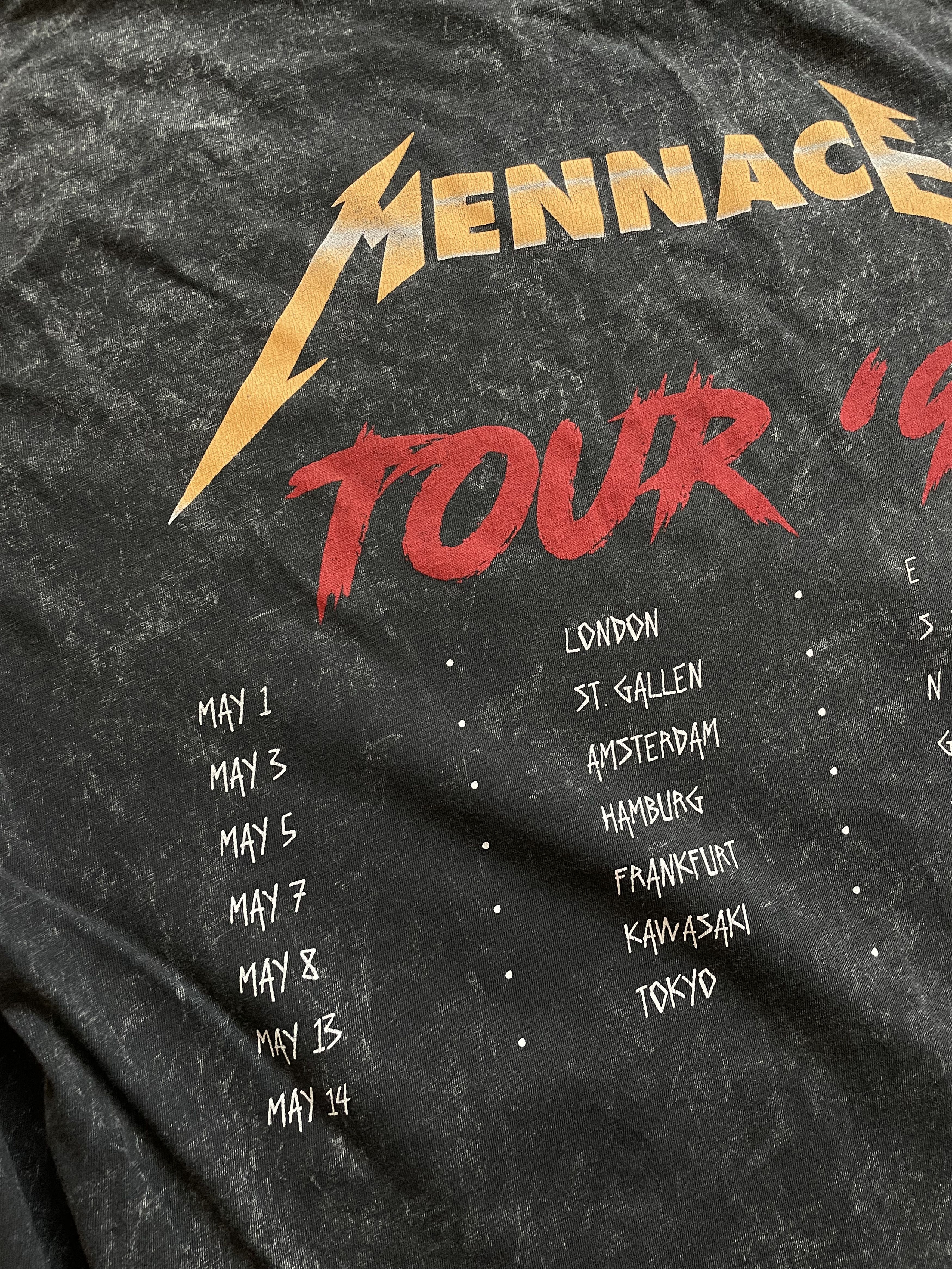 Band Tees Mennace Metallica Vintage Retro Shirt Tee Band Y2K Drill Size US L / EU 52-54 / 3 - 5 Thumbnail