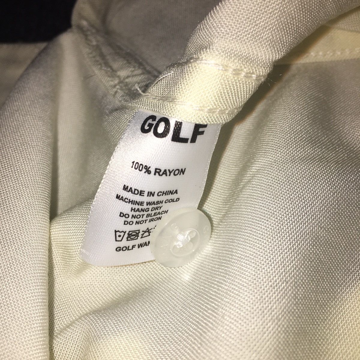 Golf Wang Golf Wang Cupid Ivory Button Up Rayon Shirt Size US L / EU 52-54 / 3 - 5 Thumbnail