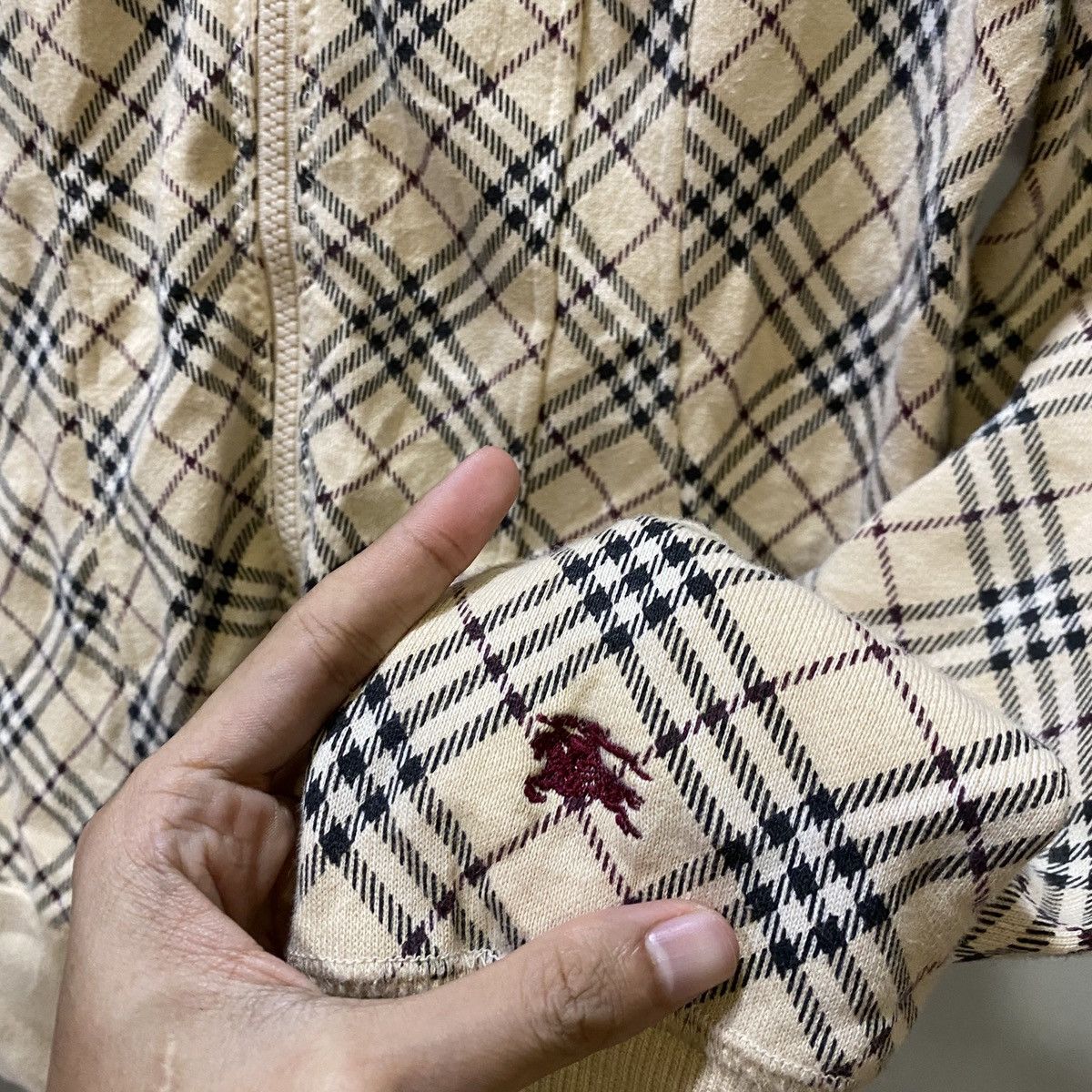 Burberry × Burberry Prorsum Burberry London Blue Label Nova Checked Sweater Size US S / EU 44-46 / 1 - 4 Thumbnail