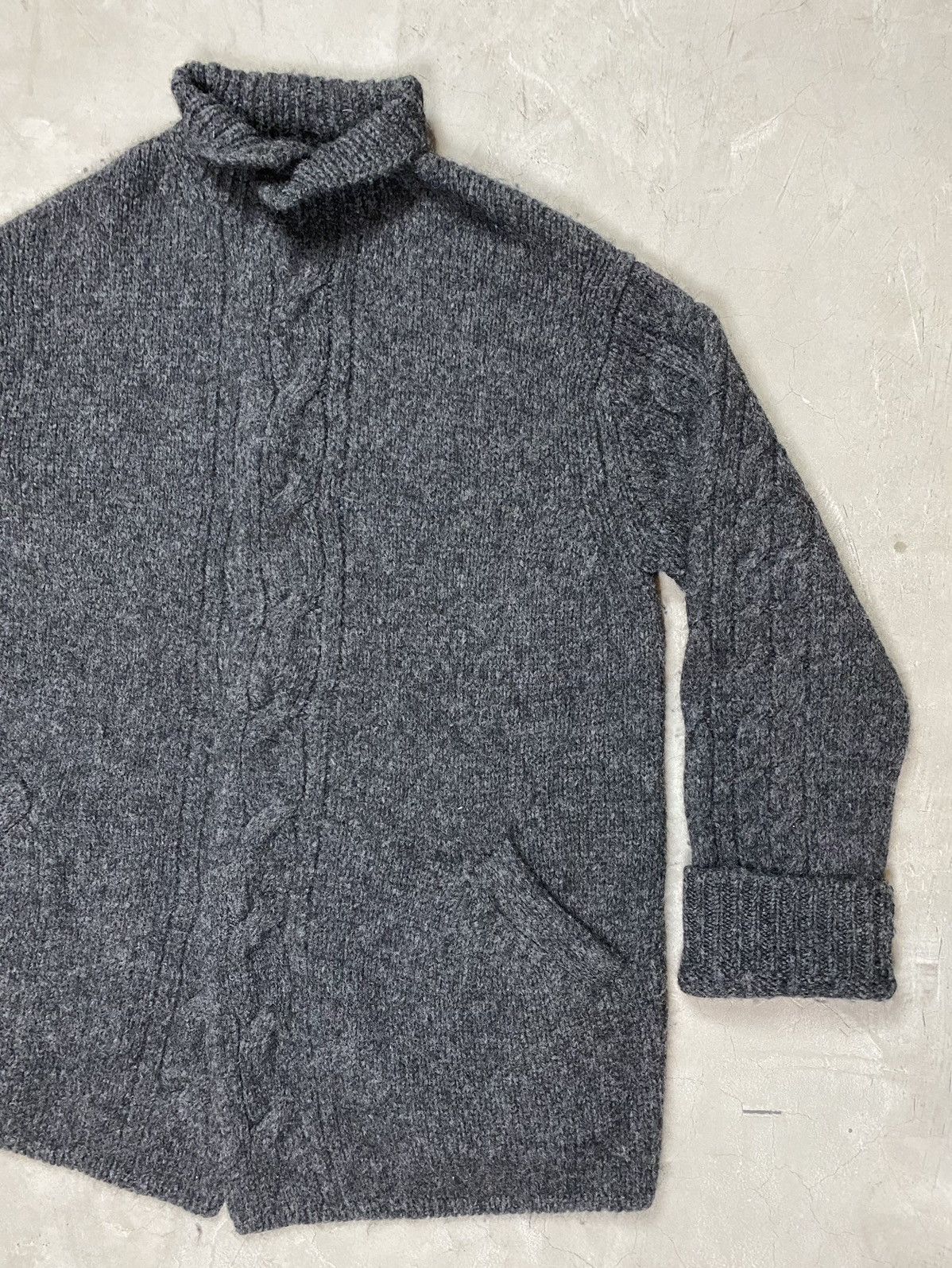 Yohji Yamamoto 90’s Yohji Yamamoto Pour Homme Wool Knit Button Jacket Size US XL / EU 56 / 4 - 3 Thumbnail