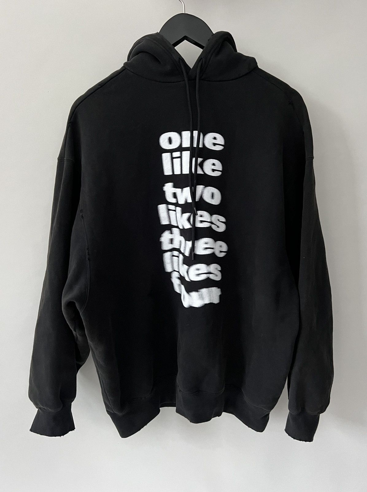 Balenciaga 💥RUNWAY💥Balenciaga “Likes” Distressed Hoodie Size US M / EU 48-50 / 2 - 1 Thumbnail