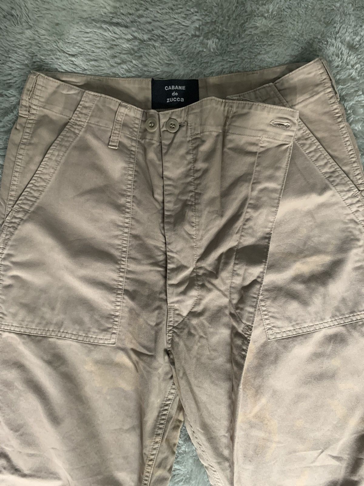 Japanese Brand Vintage Cabane de Zucca Issey Miyake Half Warp Fatigue Pants Size US 32 / EU 48 - 3 Thumbnail