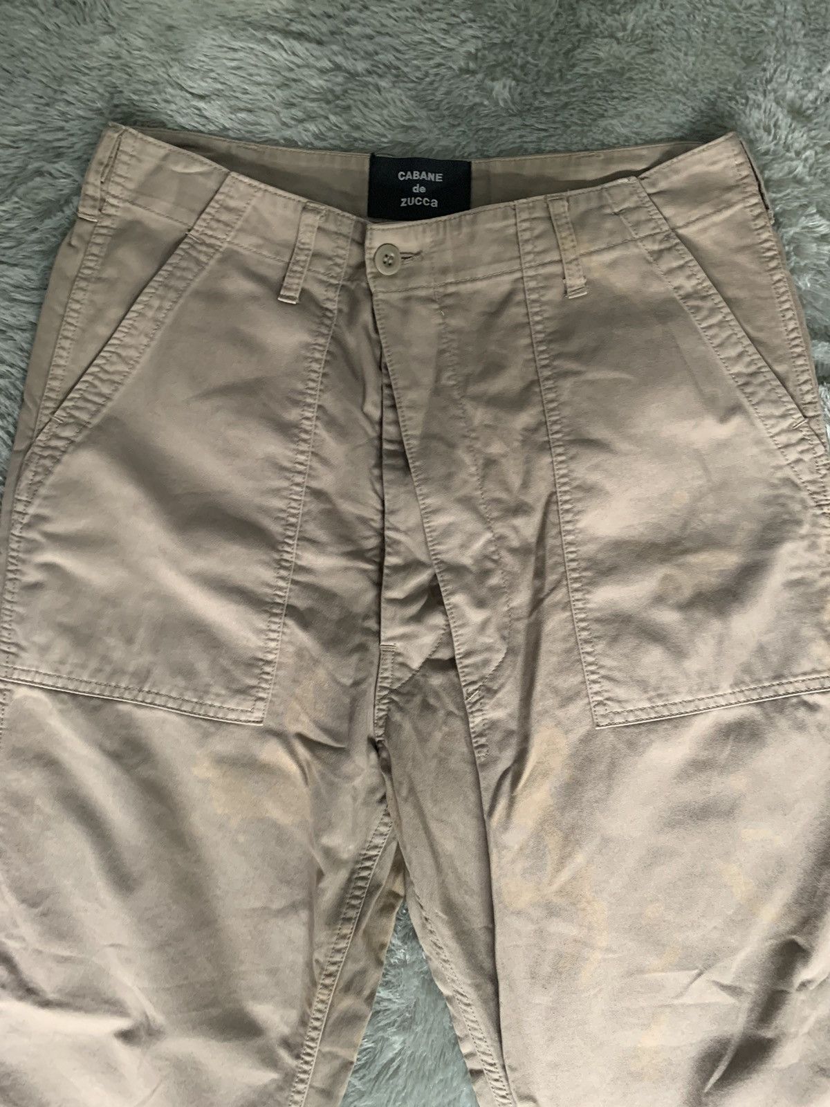 Japanese Brand Vintage Cabane de Zucca Issey Miyake Half Warp Fatigue Pants Size US 32 / EU 48 - 2 Thumbnail