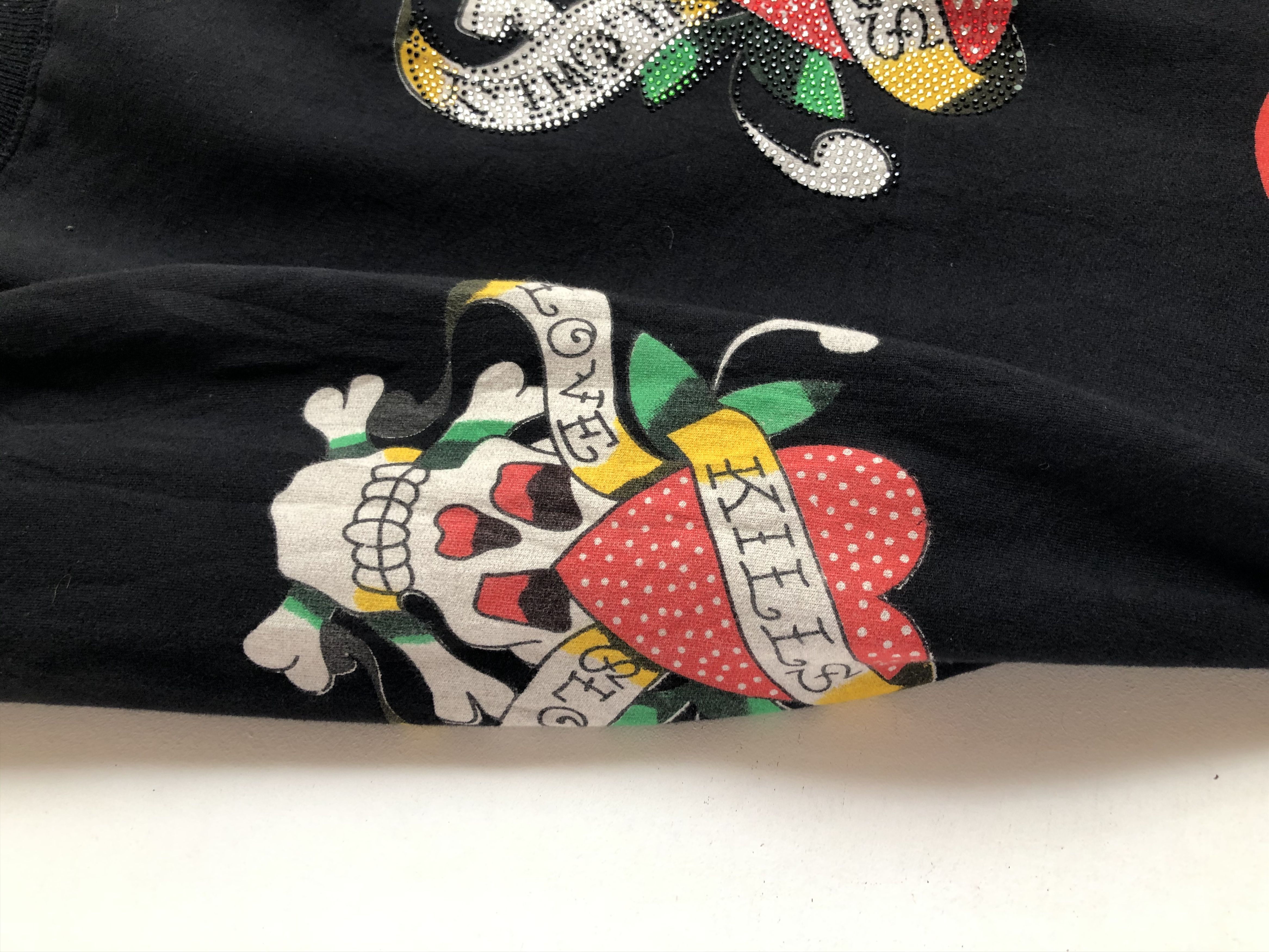 Ed Hardy VINTAGE ED HARDY WOMEN DIAMANTE LUCKY LOVE ZIPPER HOODIE Size S / US 4 / IT 40 - 4 Thumbnail