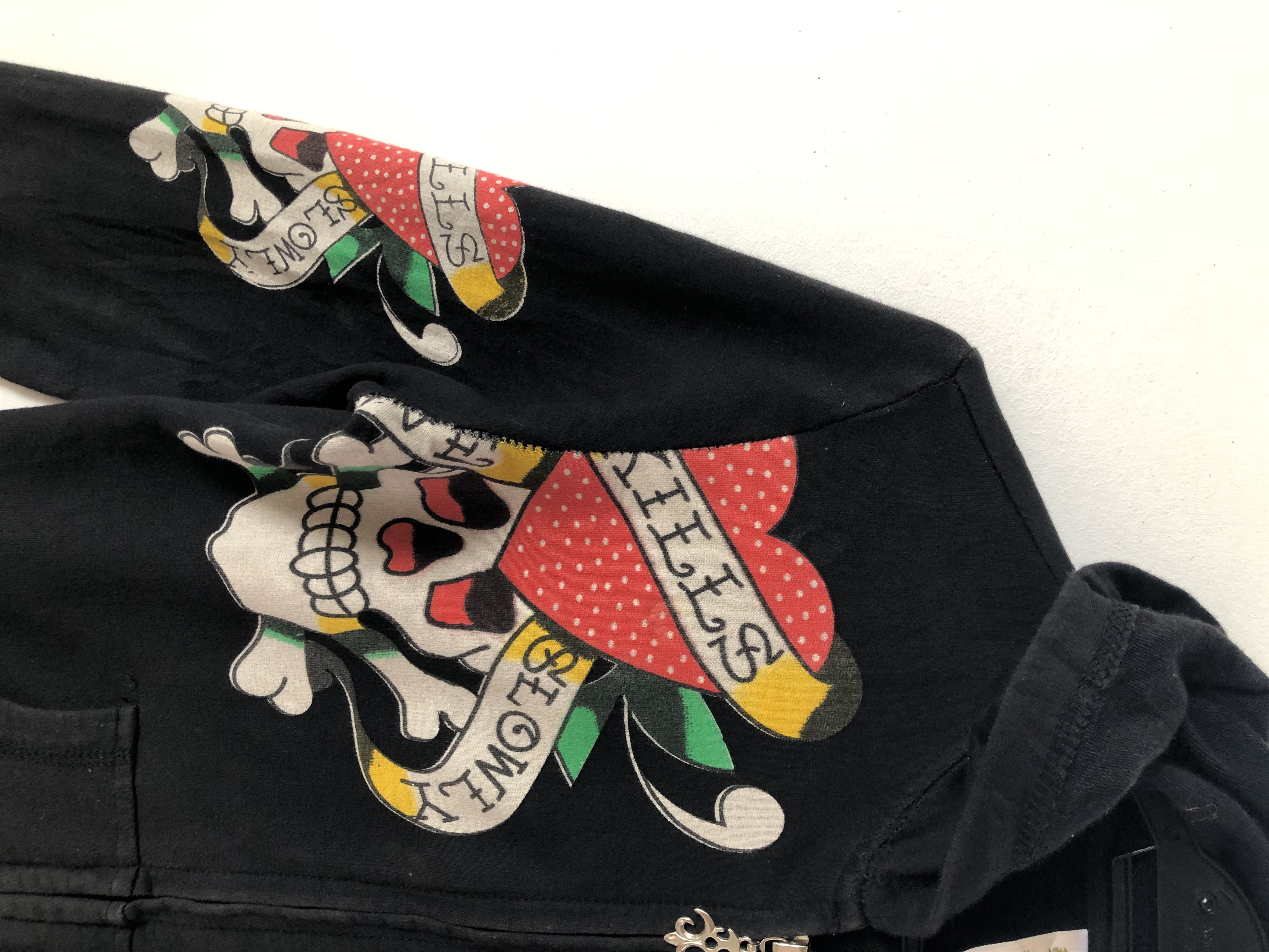 Ed Hardy VINTAGE ED HARDY WOMEN DIAMANTE LUCKY LOVE ZIPPER HOODIE Size S / US 4 / IT 40 - 7 Thumbnail