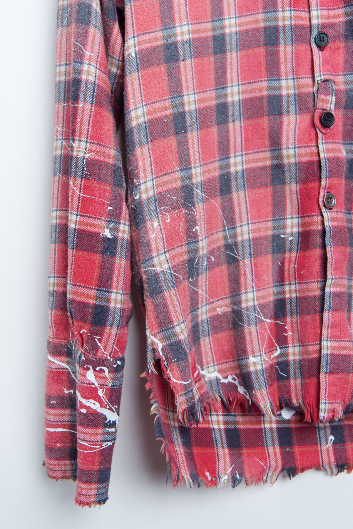 Greg Lauren Sun Bleached Flannel Studio Shirt Size US S / EU 44-46 / 1 - 2 Thumbnail