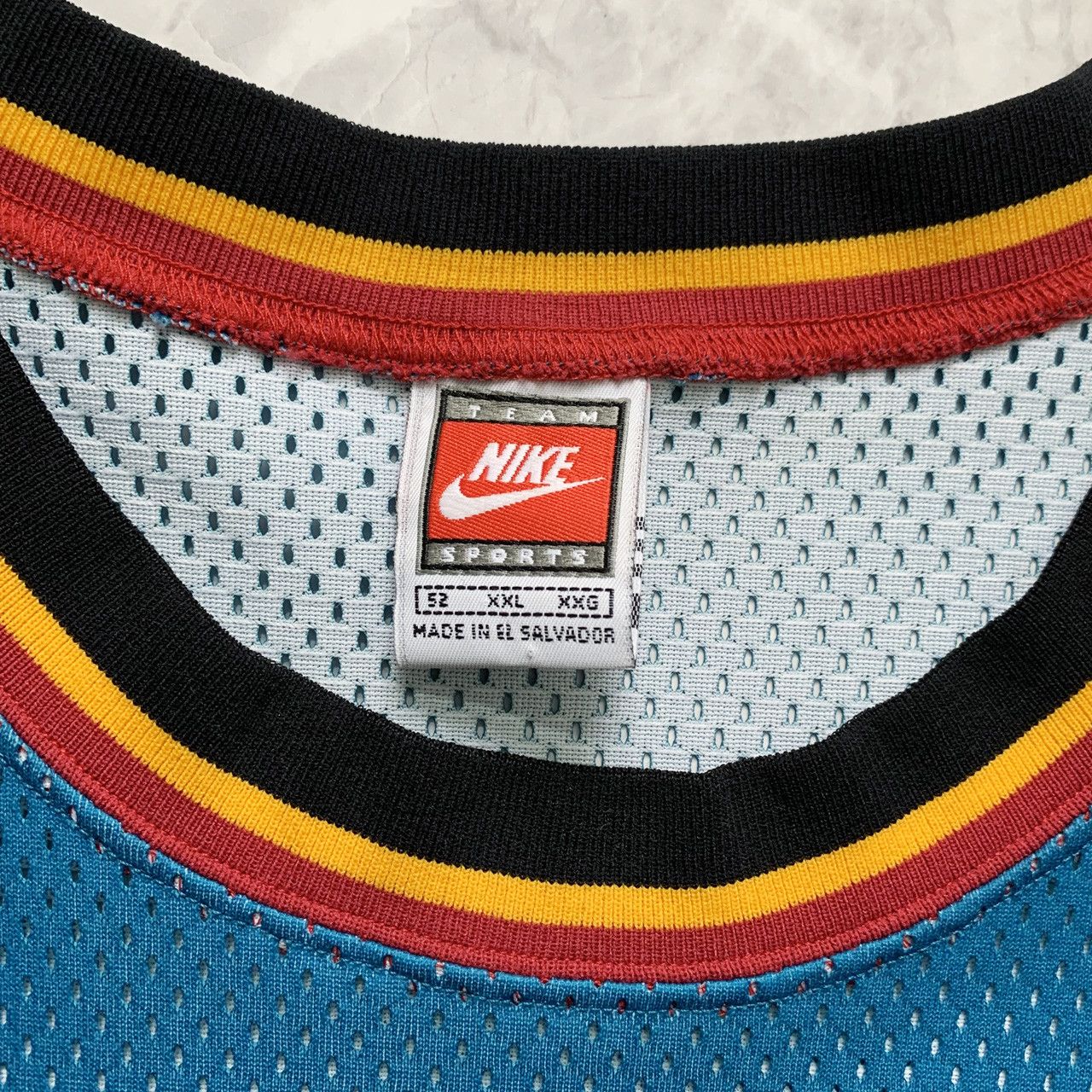 NBA × Nike × Vintage VTG 90s NBA GRANT HILL DETROIT PISTONS NIKE AUTHENTIC JERSEY Size US XXL / EU 58 / 5 - 6 Thumbnail