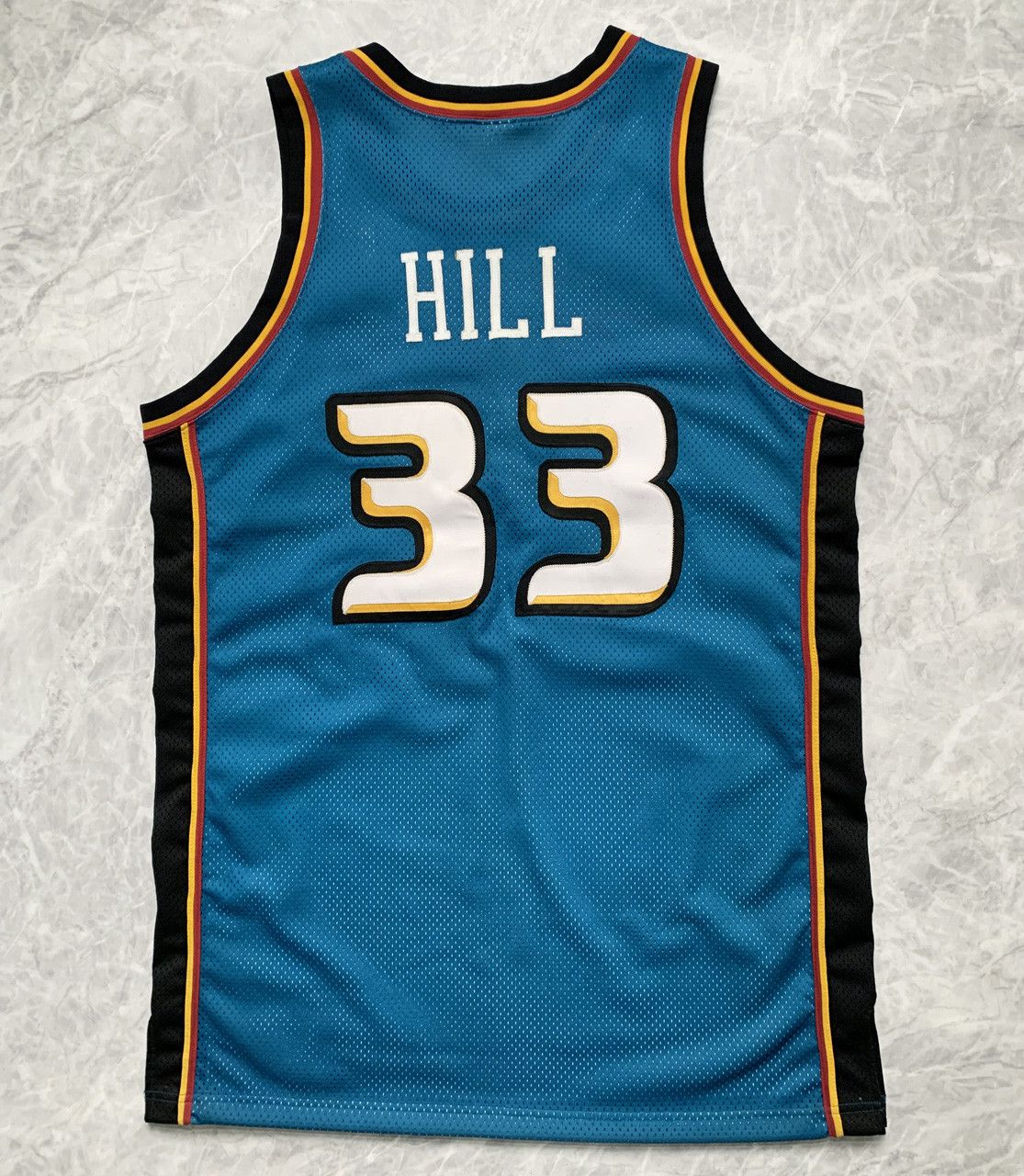 NBA × Nike × Vintage VTG 90s NBA GRANT HILL DETROIT PISTONS NIKE AUTHENTIC JERSEY Size US XXL / EU 58 / 5 - 2 Thumbnail