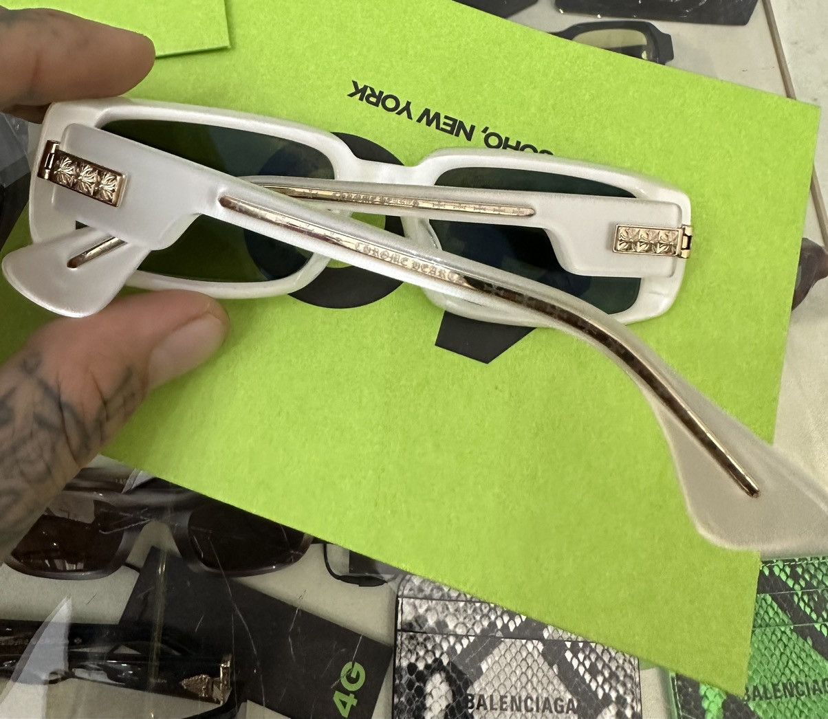 Chrome Hearts Chrome Hears WHITE PEARL SUNGLASSES KINK NEW Size ONE SIZE - 2 Thumbnail