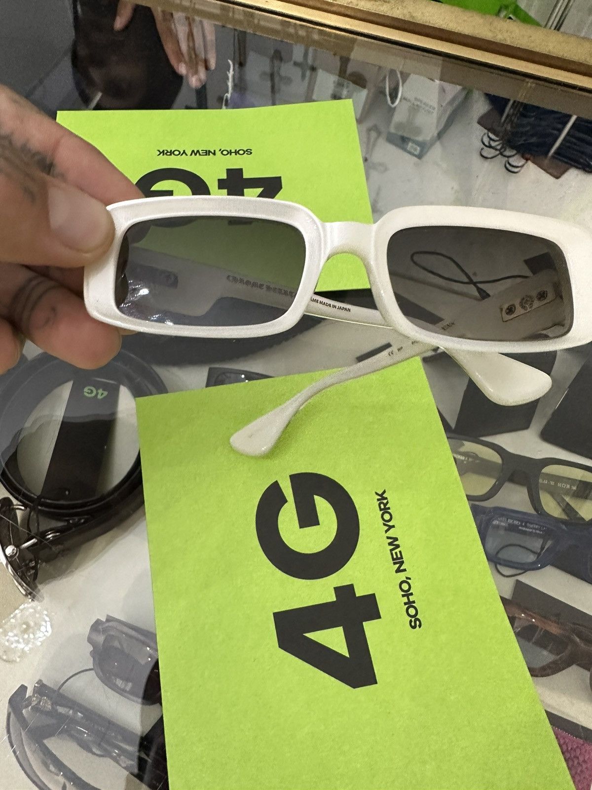 Chrome hearts white sunglasses sales
