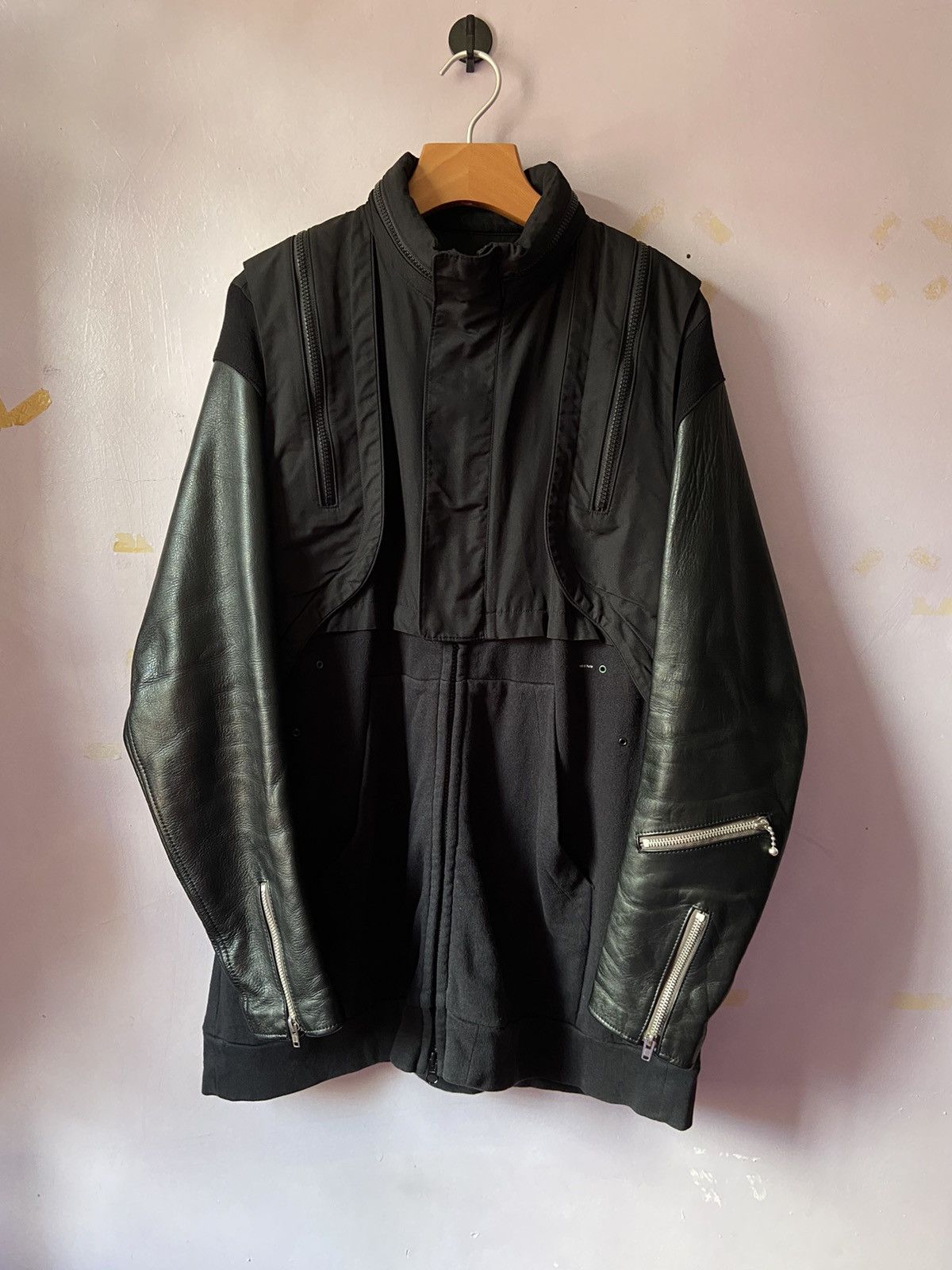 image of Undercover Ss10 Less But Better Leather Blouson in Black, Men's (Size Large)