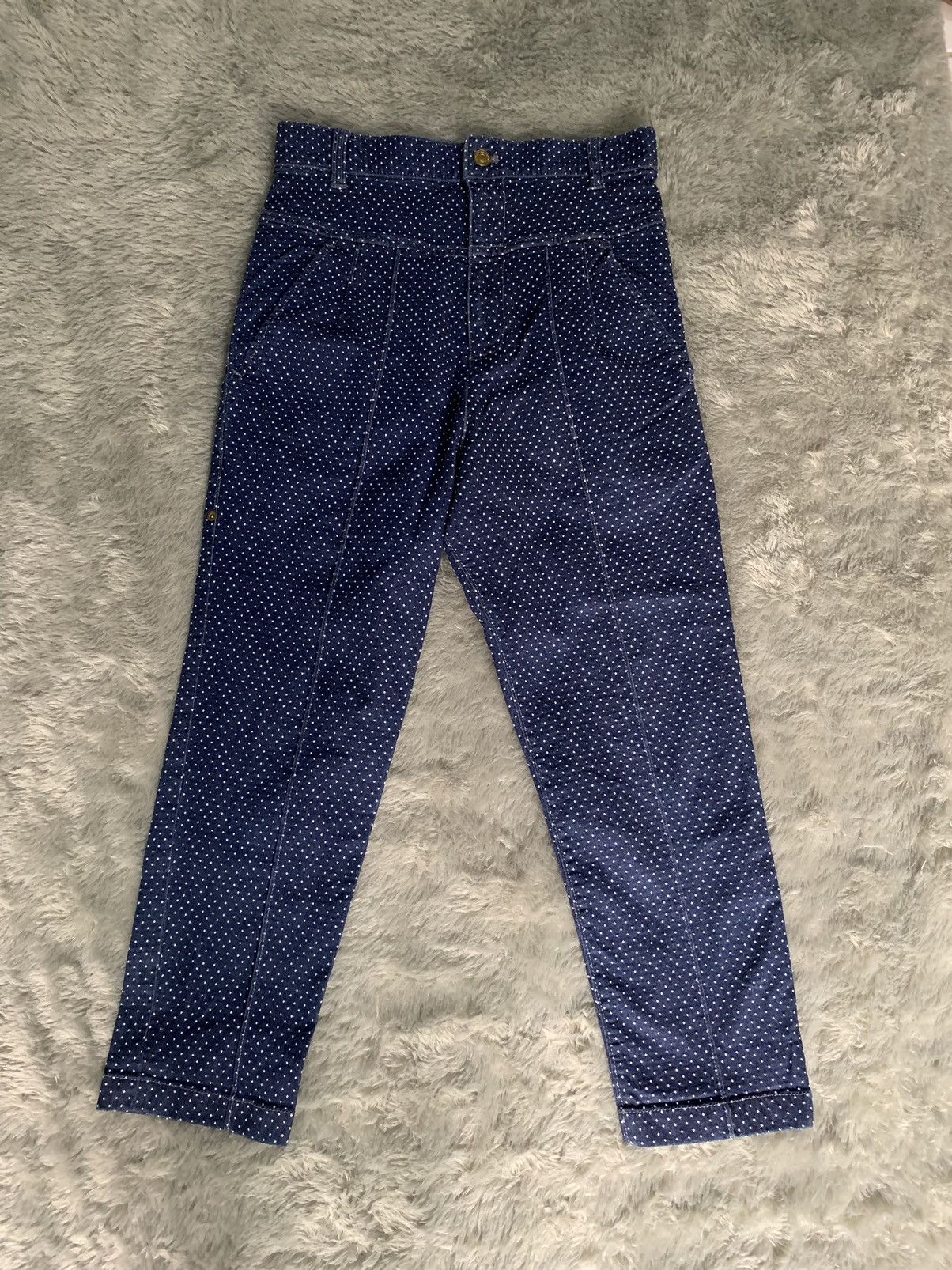 Issey Miyake × Japanese Brand × mercibeaucoup Mercibeaucoup drop croch polkadot Pants Size 27" / US 4 / IT 40 - 1 Thumbnail
