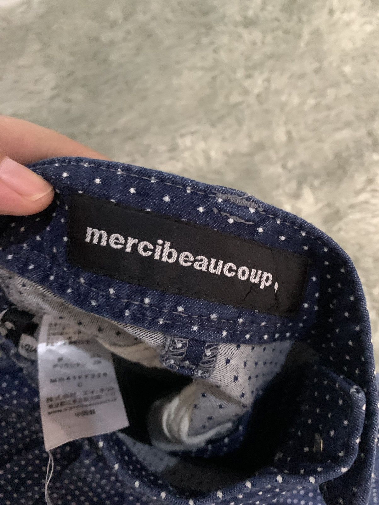 Issey Miyake × Japanese Brand × mercibeaucoup Mercibeaucoup drop croch polkadot Pants Size 27" / US 4 / IT 40 - 4 Thumbnail