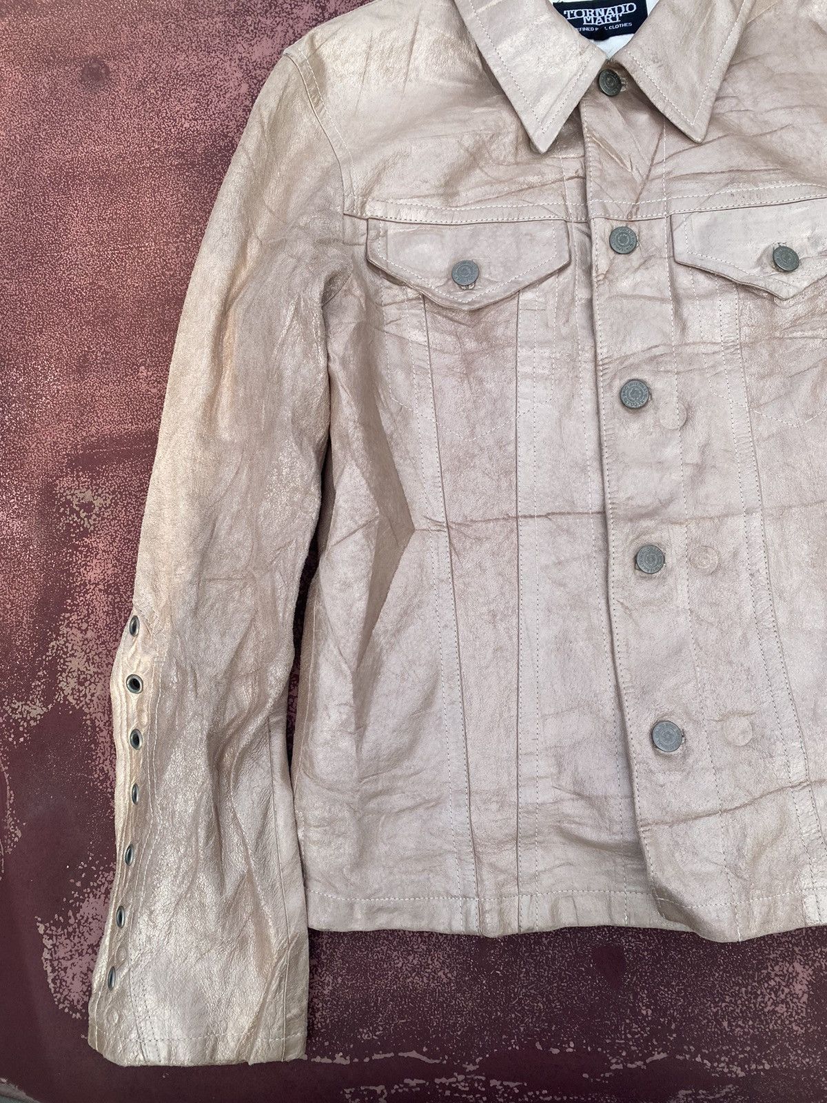Japanese Brand suede leather button up shirt Size US L / EU 52-54 / 3 - 4 Thumbnail