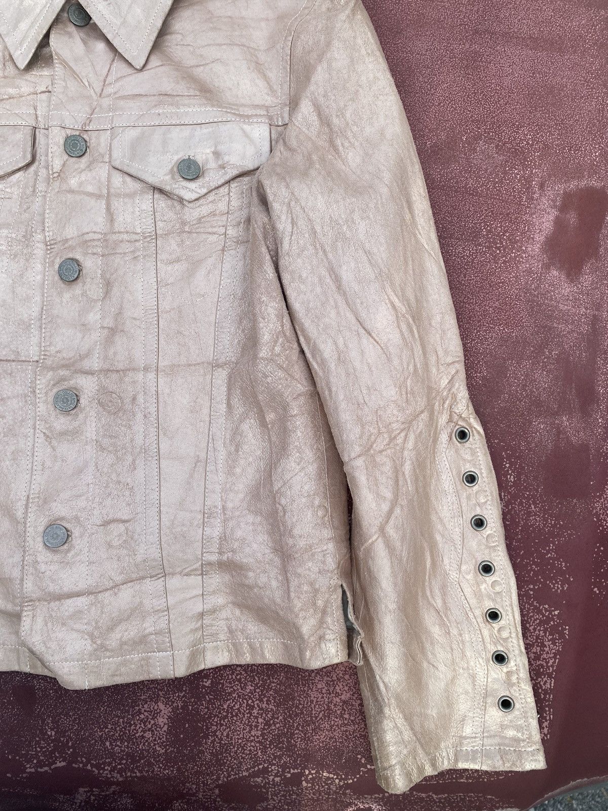 Japanese Brand suede leather button up shirt Size US L / EU 52-54 / 3 - 3 Thumbnail