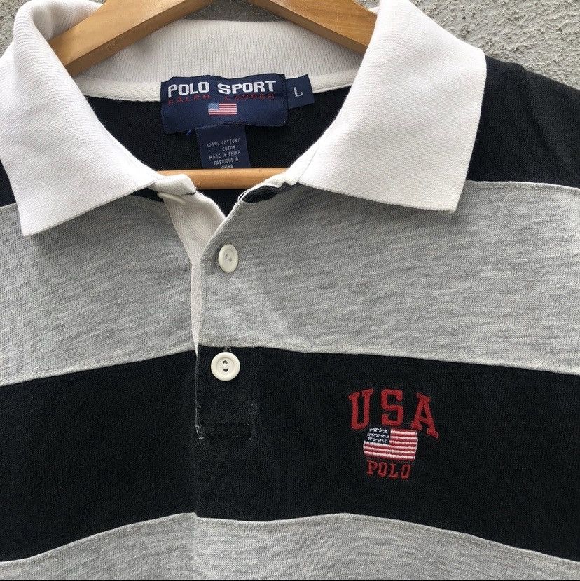 Polo Ralph Lauren Vintage Polo Sport By Ralph Lauren Collar Shirt Size US L / EU 52-54 / 3 - 2 Thumbnail