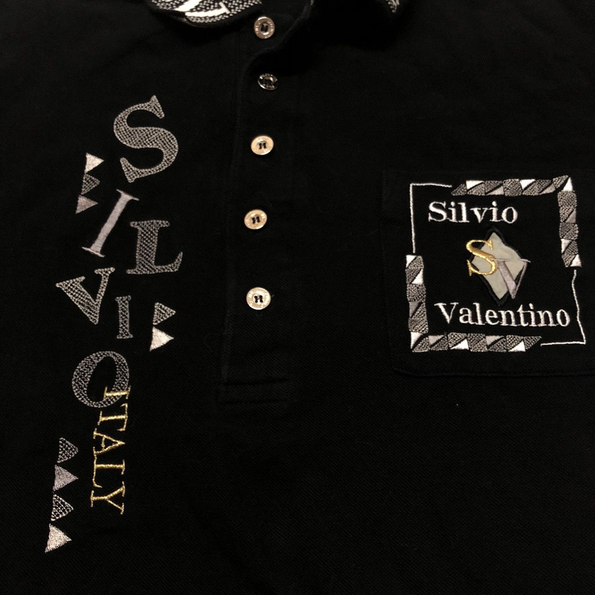 Valentino Vintage silvio valentino polo shirt Size US L / EU 52-54 / 3 - 3 Thumbnail