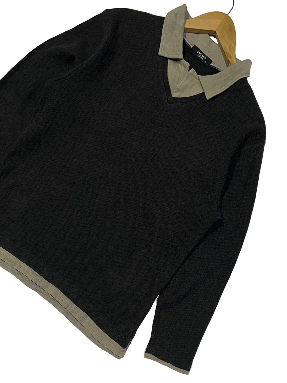 Vintage × Y's for Men × Yohji Yamamoto VINTAGE SACSNY Y’SACCS LONG SLEEVE DOUBLE COLLAR BY YOHJI Size US S / EU 44-46 / 1 - 5 Thumbnail