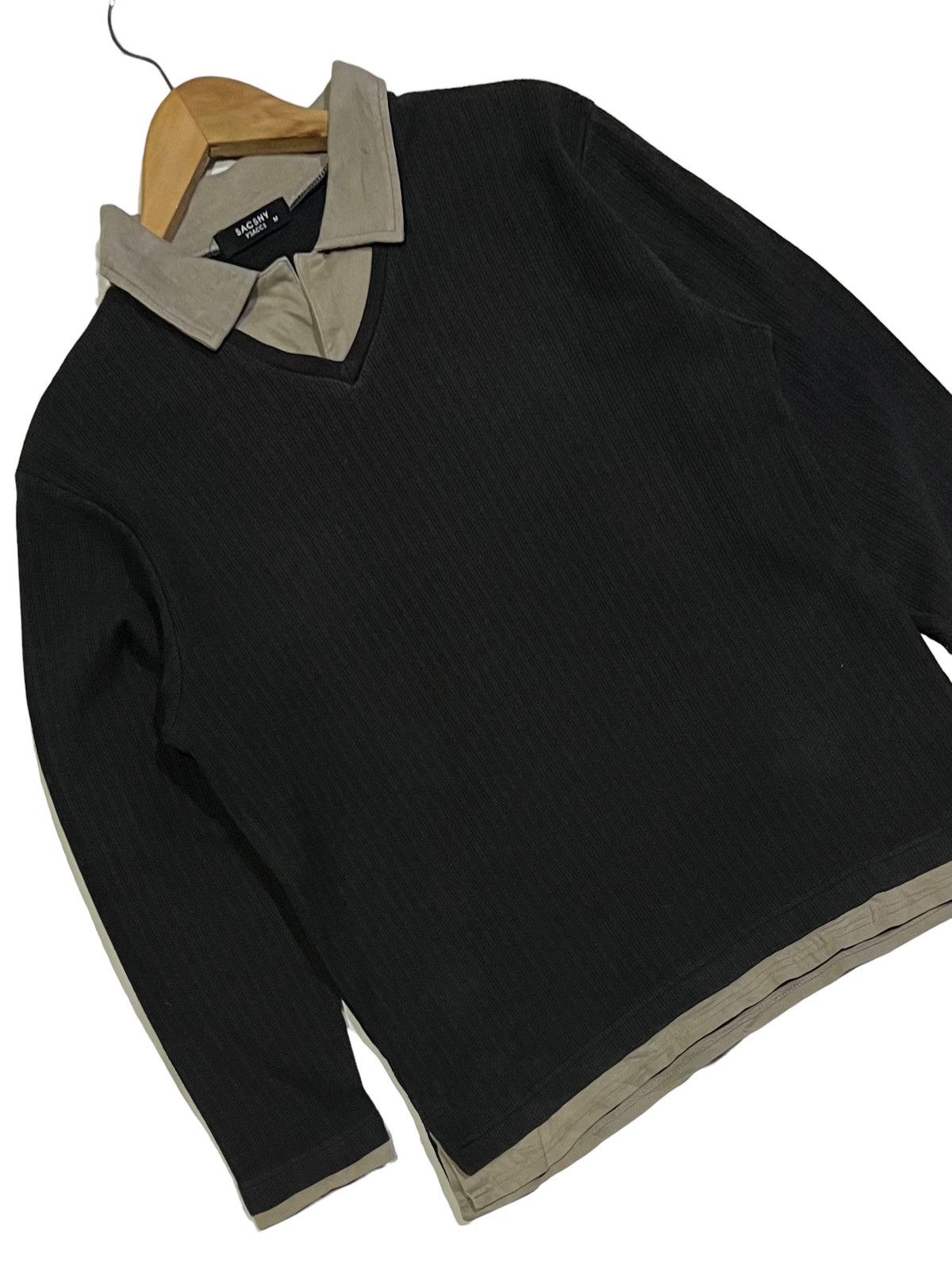 Vintage × Y's for Men × Yohji Yamamoto VINTAGE SACSNY Y’SACCS LONG SLEEVE DOUBLE COLLAR BY YOHJI Size US S / EU 44-46 / 1 - 6 Thumbnail