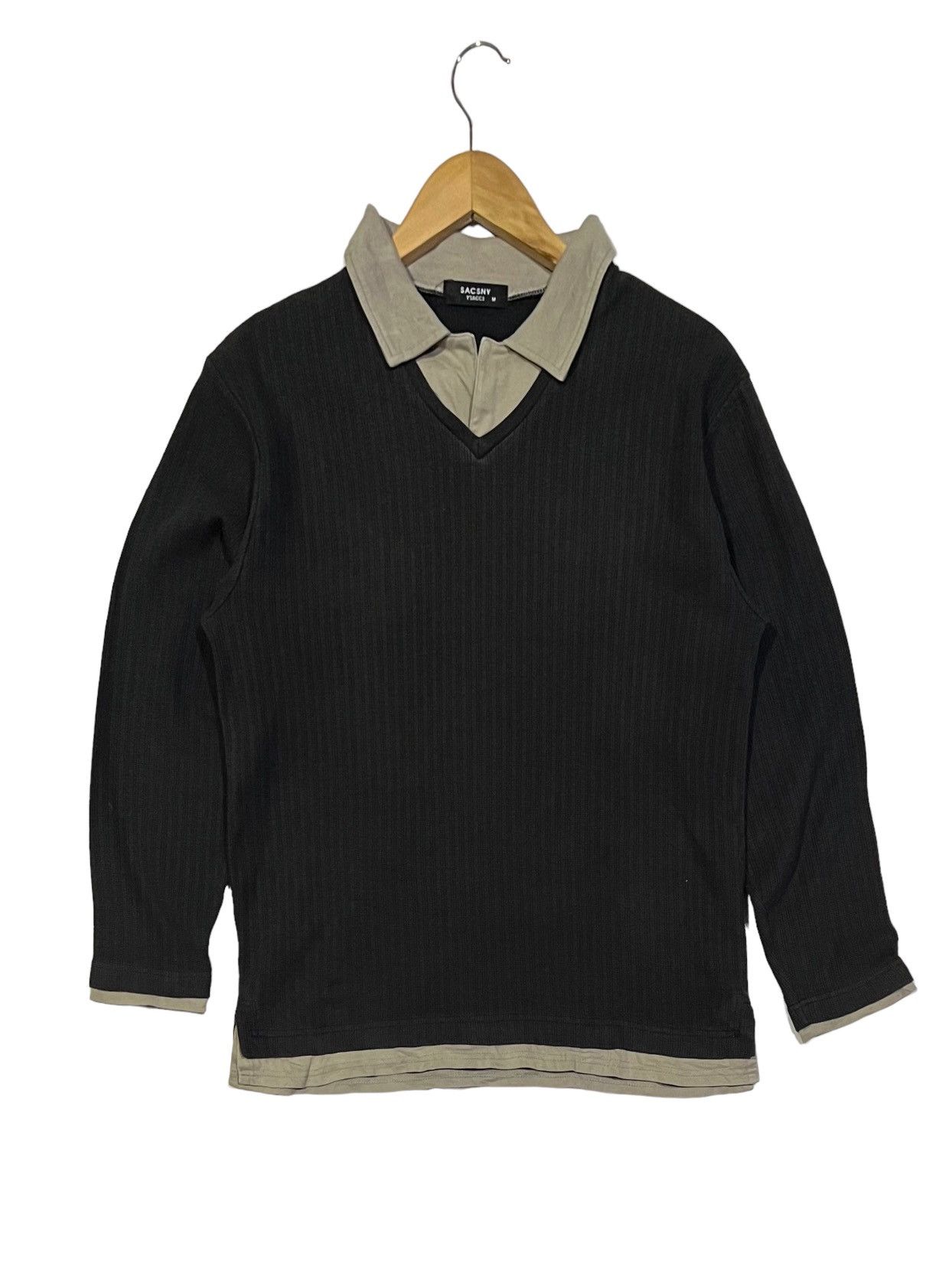 Vintage × Y's for Men × Yohji Yamamoto VINTAGE SACSNY Y’SACCS LONG SLEEVE DOUBLE COLLAR BY YOHJI Size US S / EU 44-46 / 1 - 1 Thumbnail