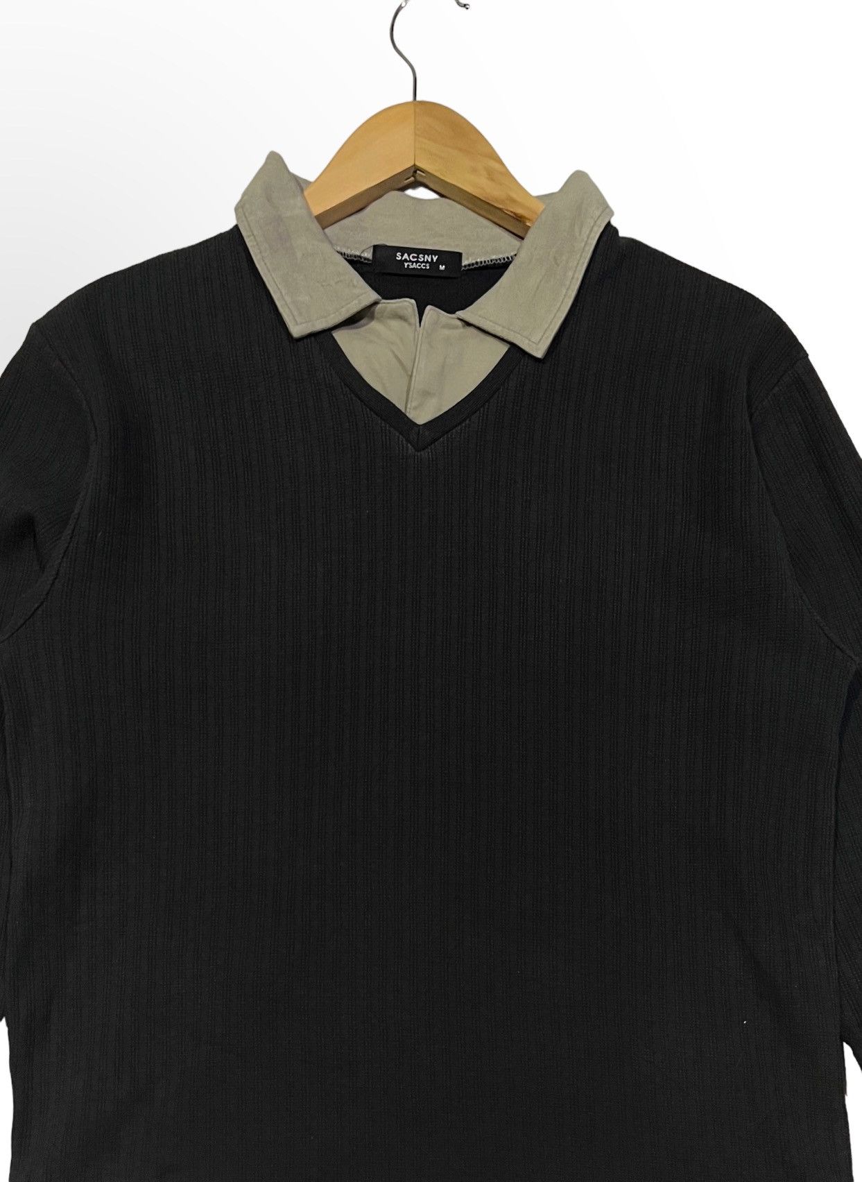 Vintage × Y's for Men × Yohji Yamamoto VINTAGE SACSNY Y’SACCS LONG SLEEVE DOUBLE COLLAR BY YOHJI Size US S / EU 44-46 / 1 - 4 Thumbnail